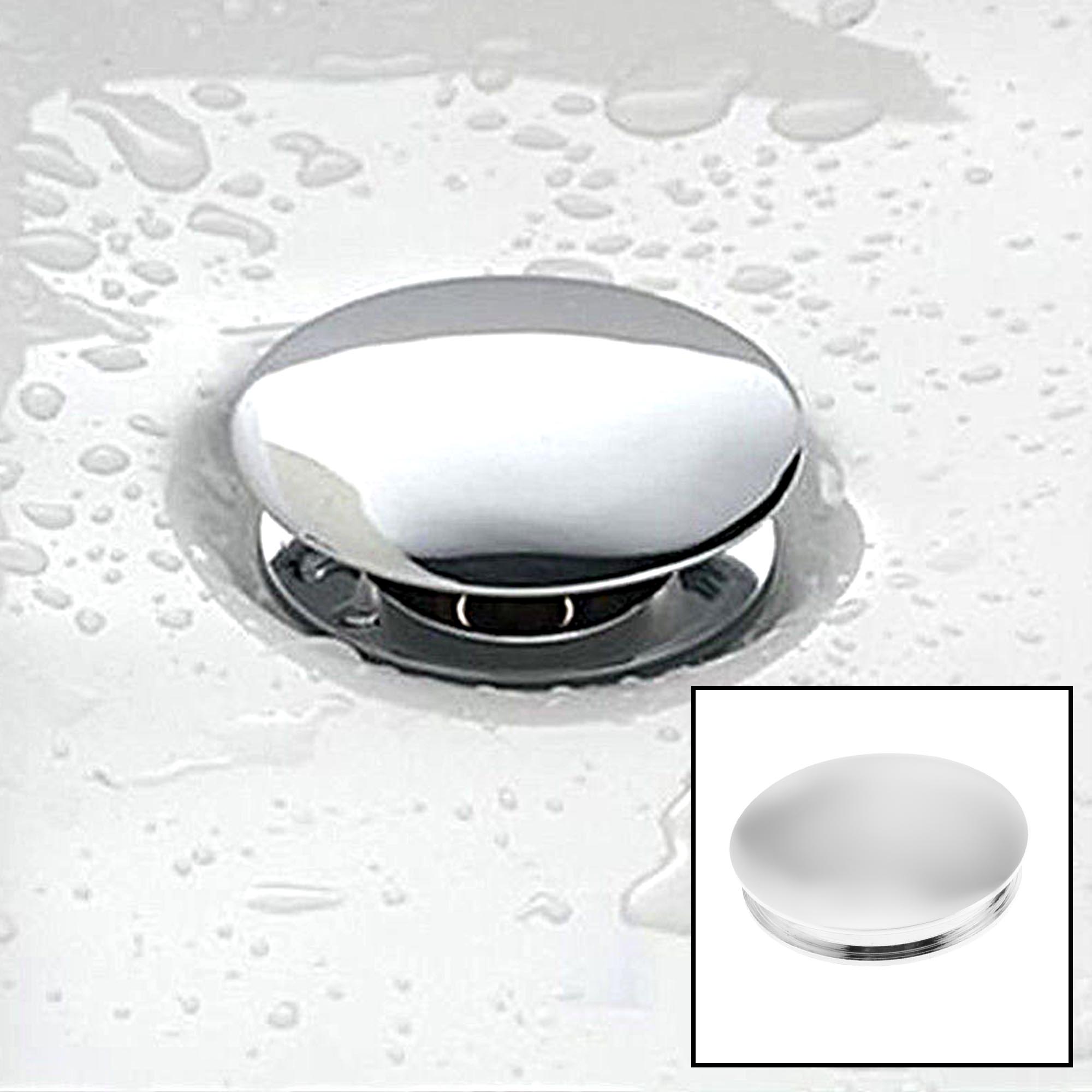 3X BASIN WASTE SLOTTED BATH Kitchen SINK POP UP BUTTON CLICK CLACK