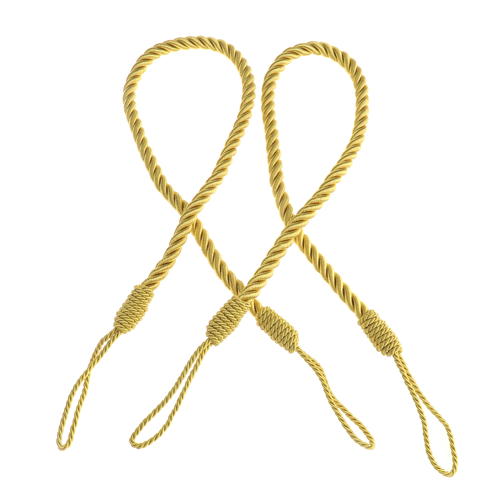 Pair Of Braided Satin Rope Curtain Tie Backs Tiebacks Curtain Voile