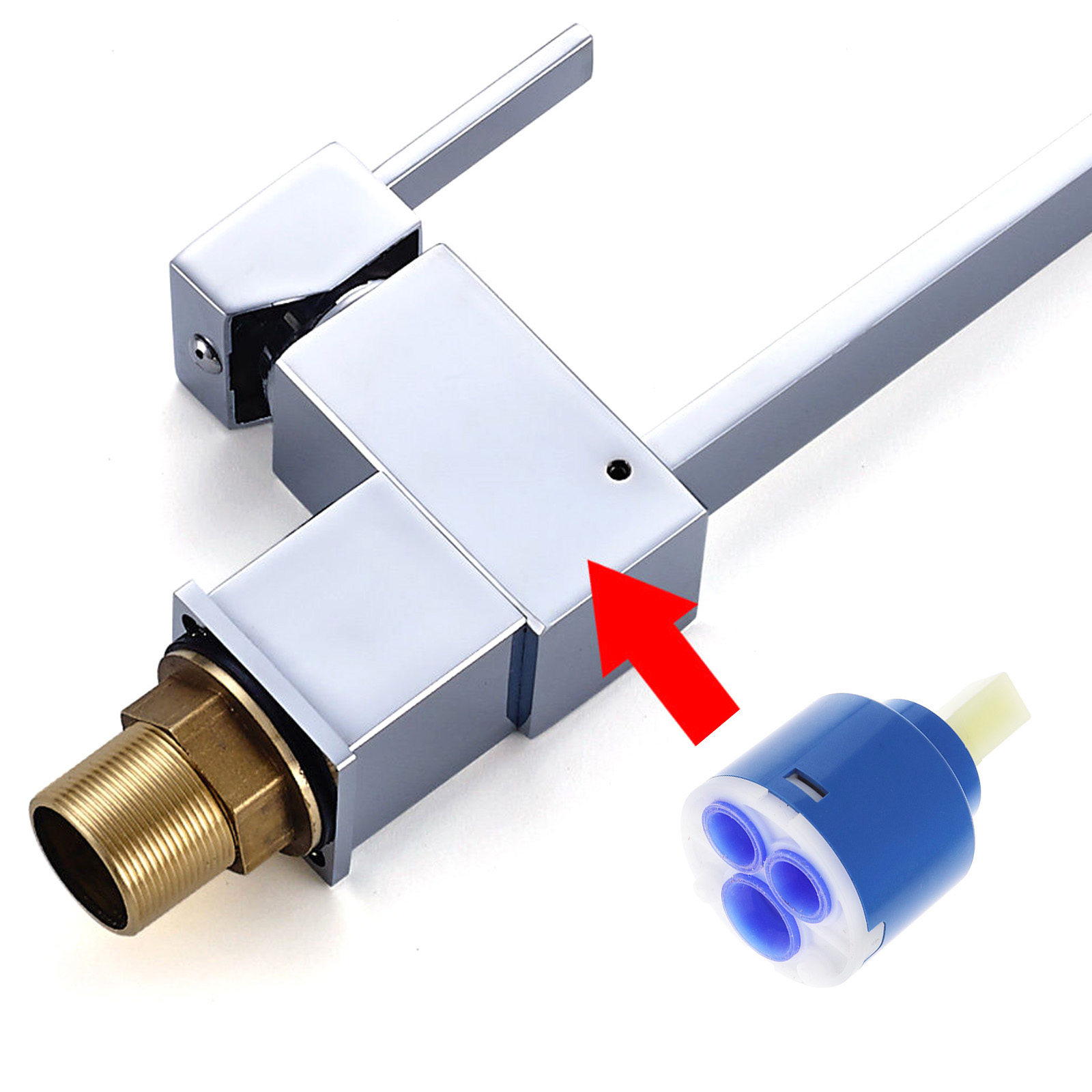 Plastic Ceramic Disc Cartridge Tap Replacement Valve 35/40mm Lever