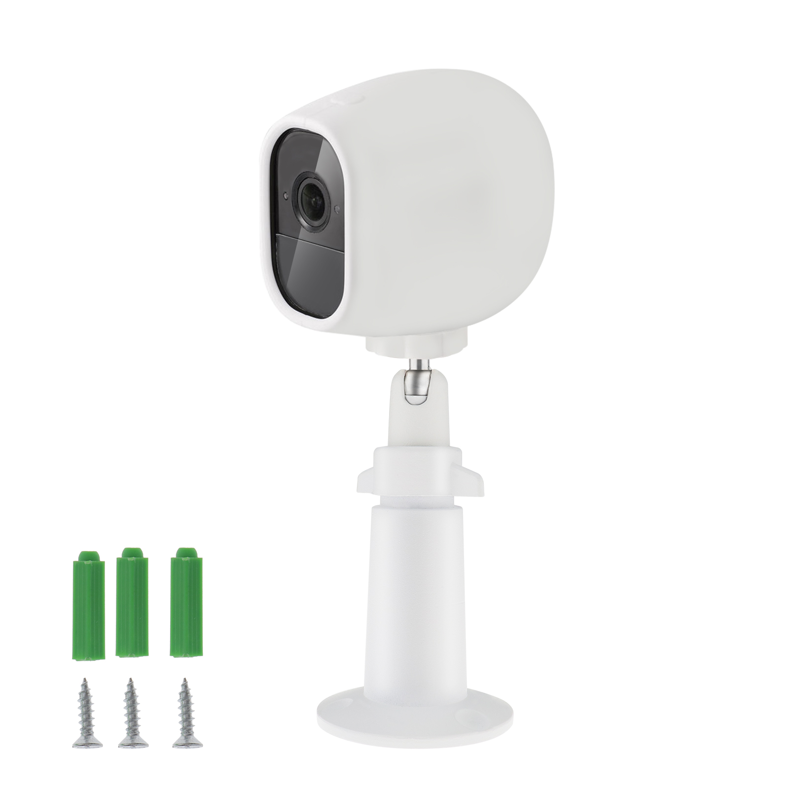 Pair of White Metal Wall Mount Stand Bracket Adjustable For Arlo Pro