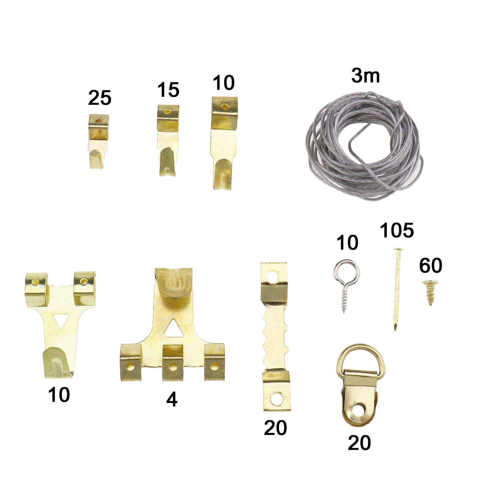 280Pcs Photo Picture Frame Hooks Hanging Assortment Kit for Wall