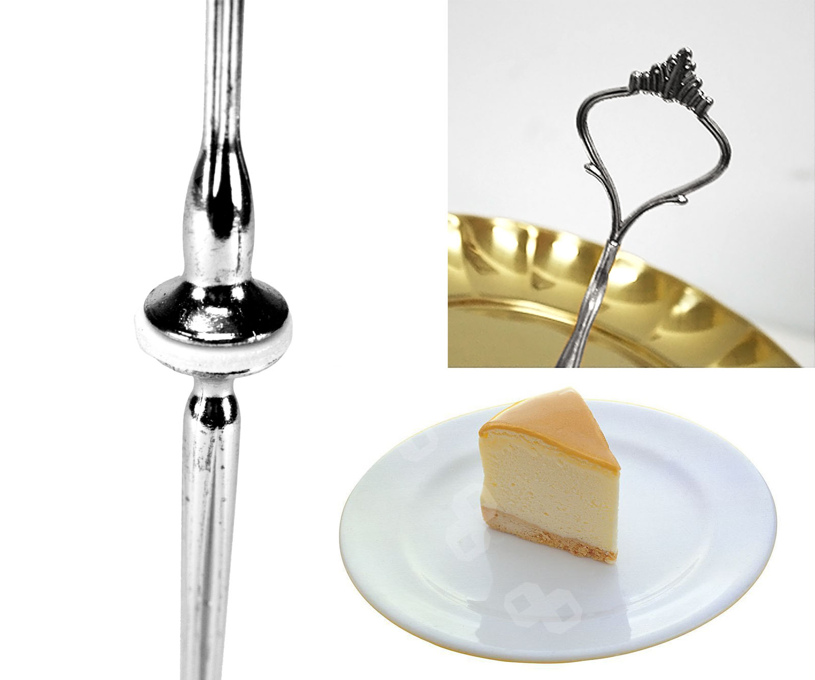  3  Tier  Cake  Plate Center Stand  Handle Rod Support Kit  