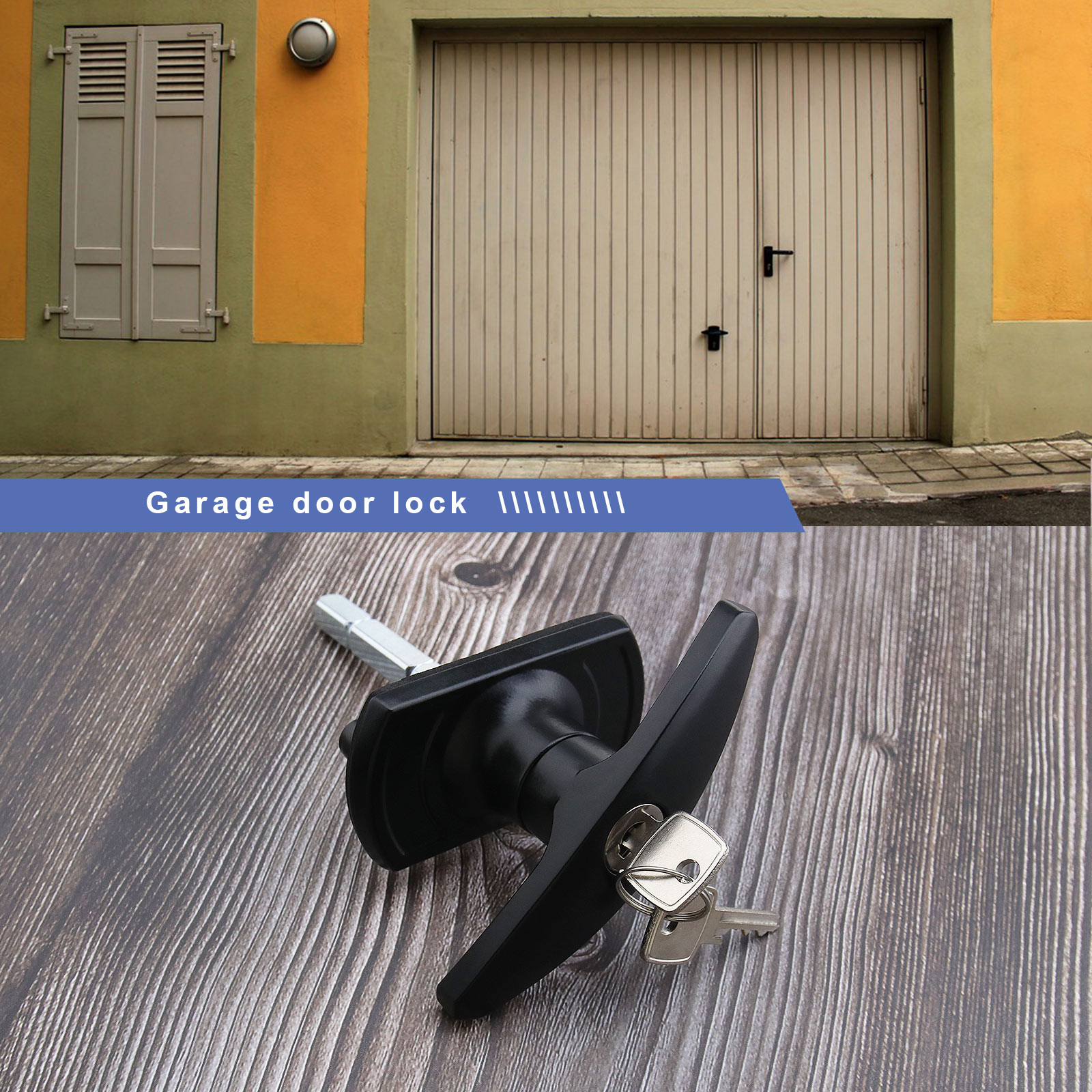 Garagentorschloß Türschloss T Griff Schlüssel Garagentorgriff Torgriff