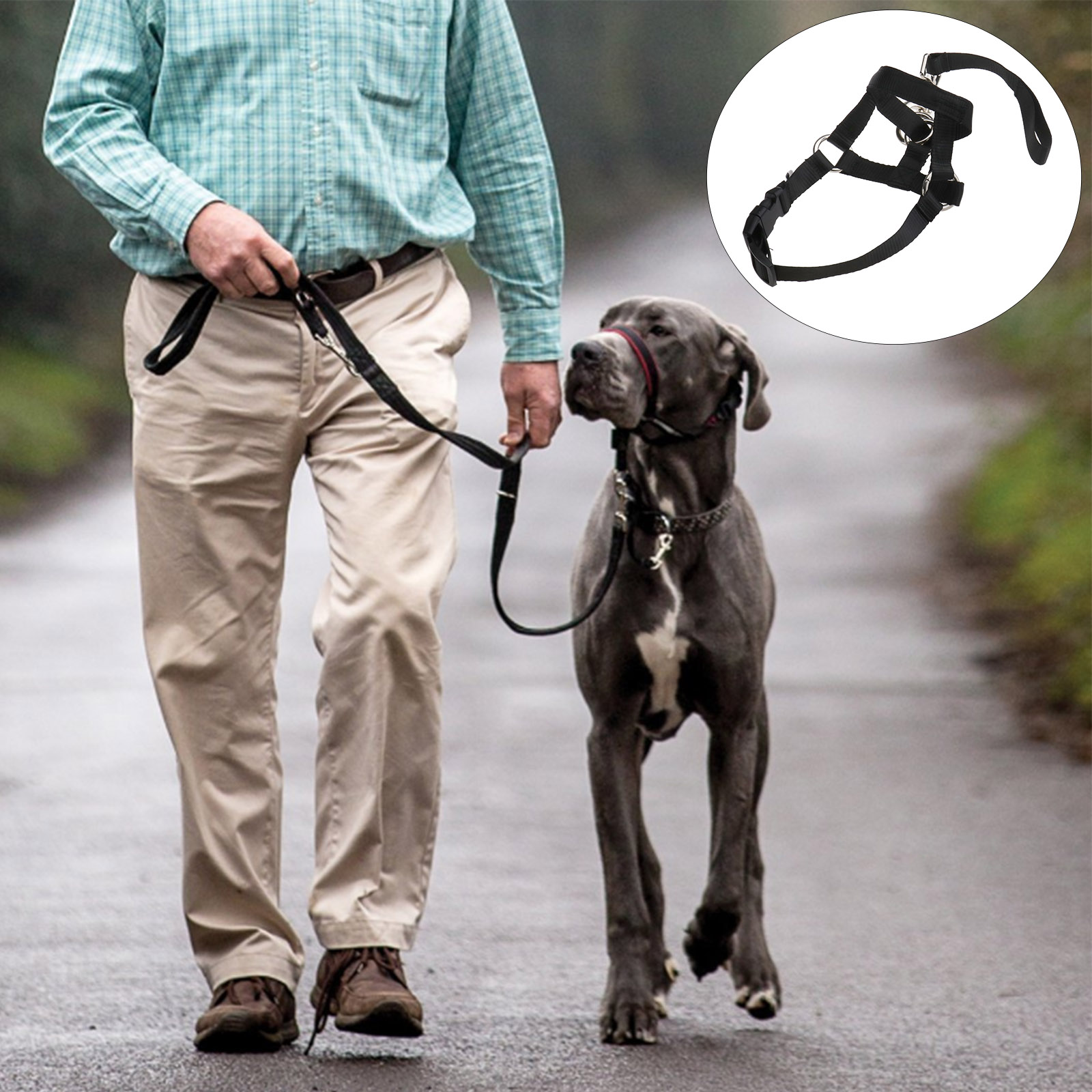 DOGS MUZZLE PUPPY Pet Gentle Leader Head Collar Training Halter Nylon