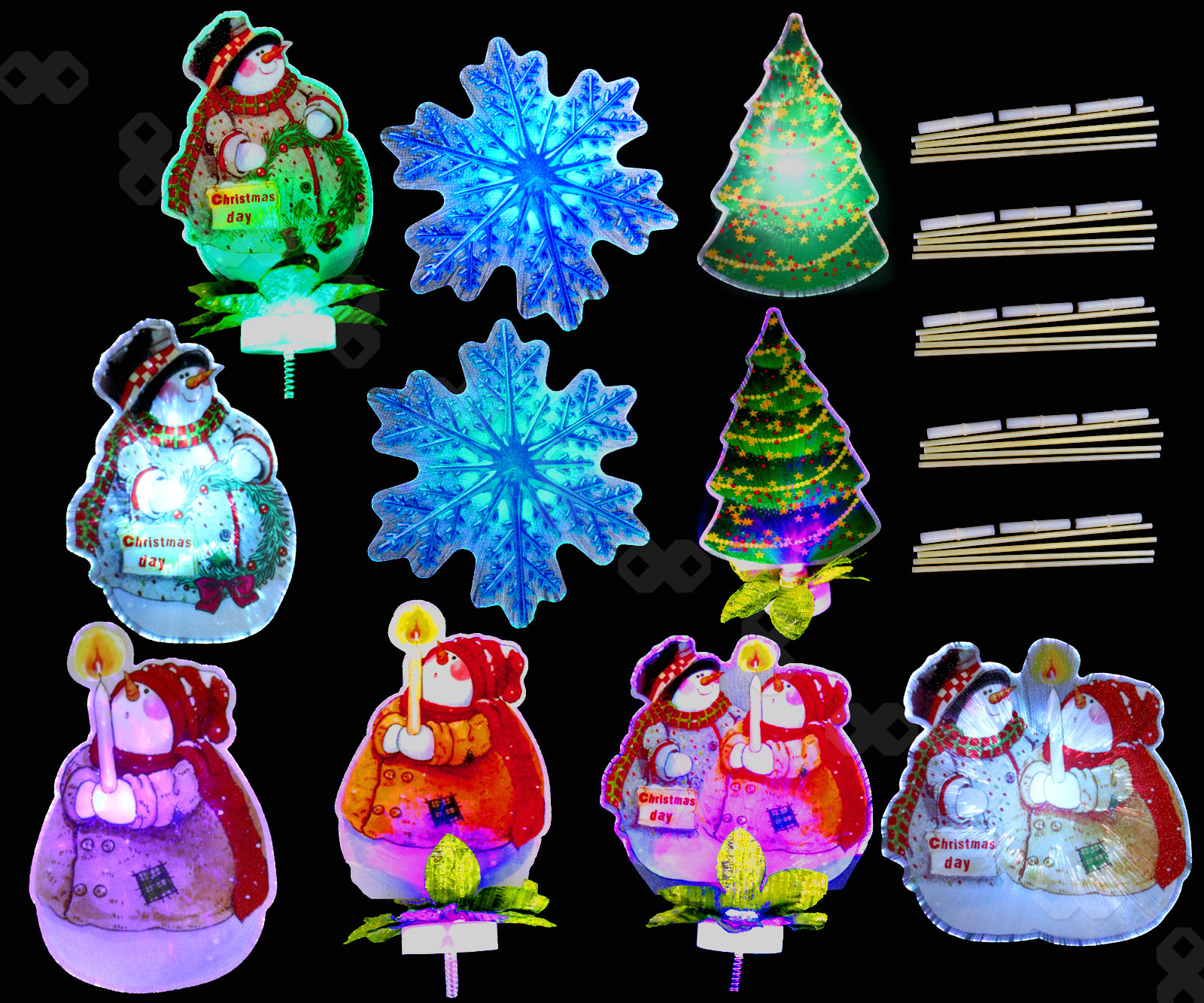 5 x LED Light Up Merry Christmas Window Silhouette Xmas Festival Decor4 Model eBay