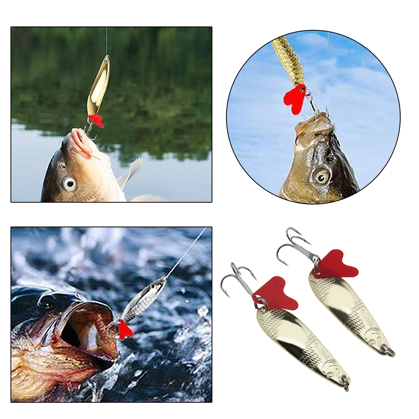 35x Fishing Lures Trout Panfish Bass Salmon Emulational Metal Fish Hooks eBay