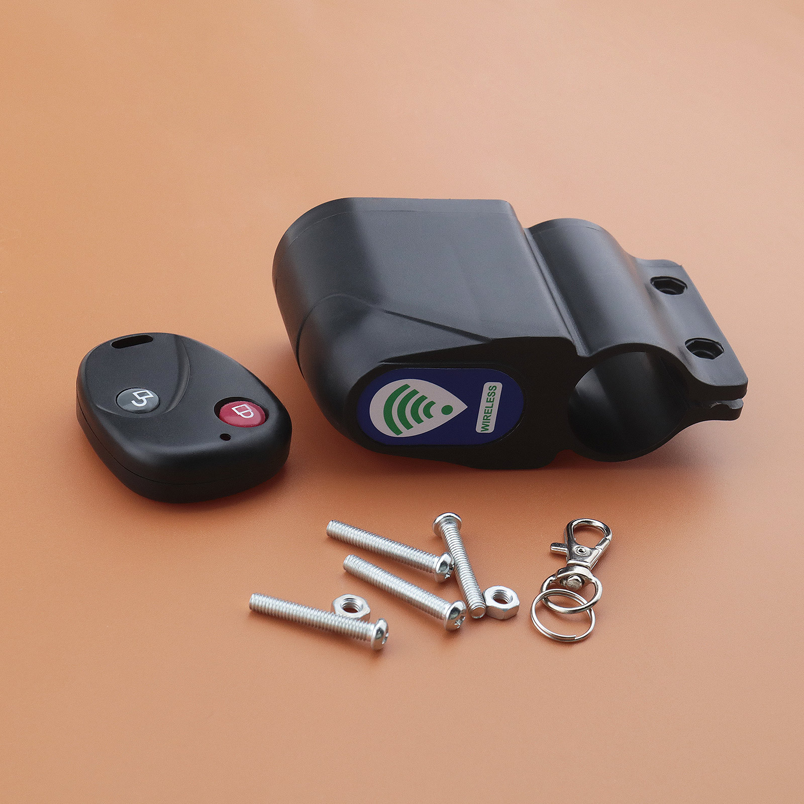 Wireless Remote Control Antitheft Alarm Lock with Screw for Bike