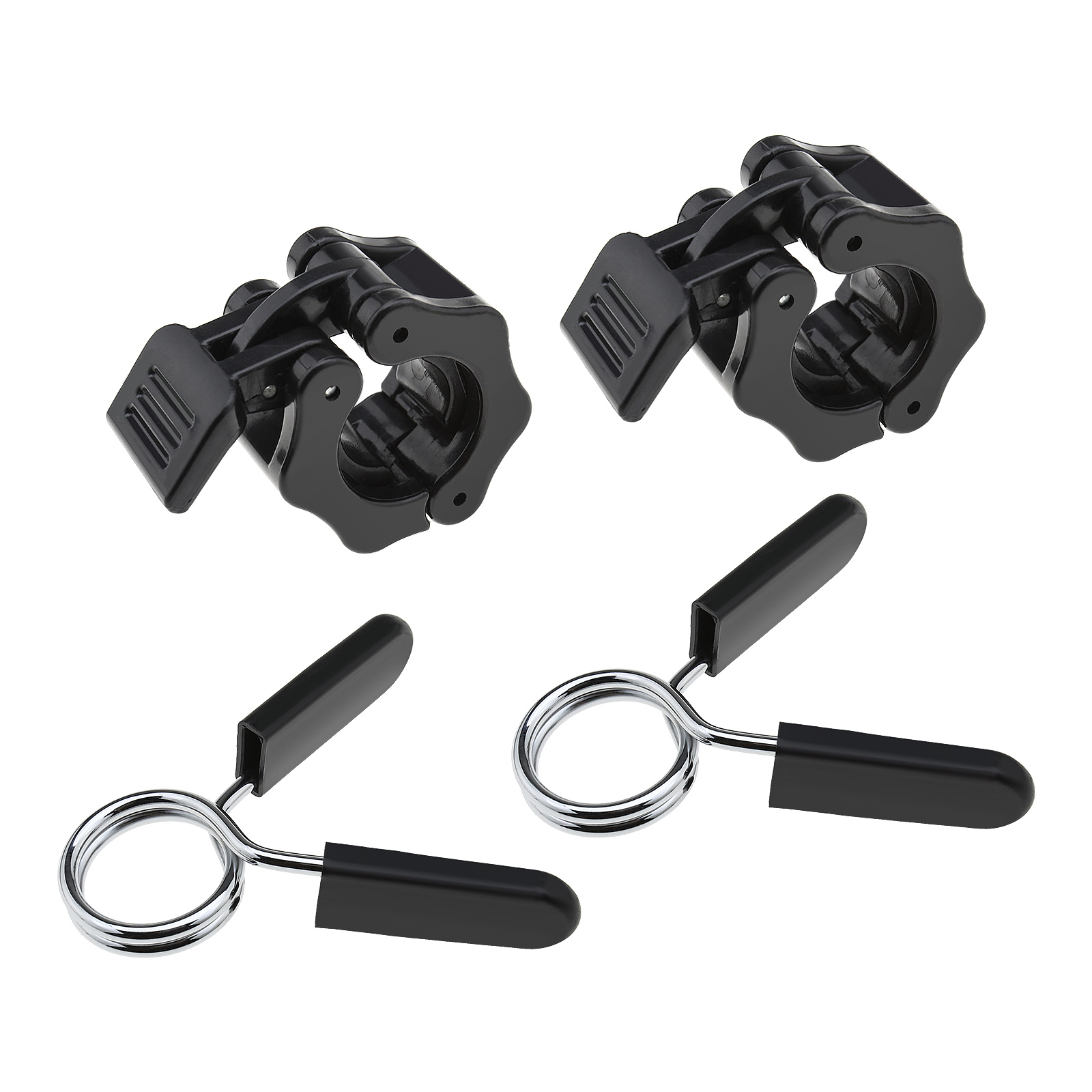4PCS Barbell Spring Clip Barbell Clamps NonSlip 1 Inch for Strength