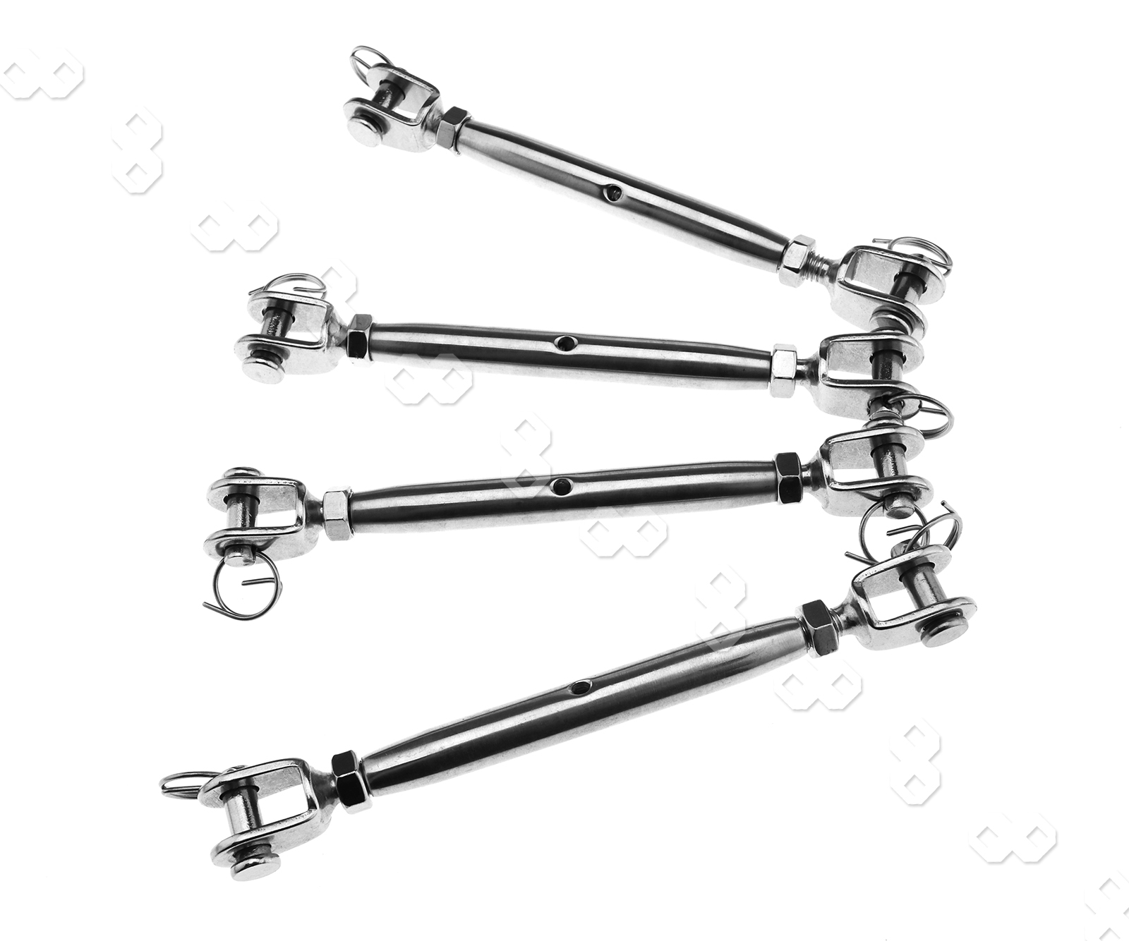 Turnbuckle 2 x 8mm Jaw to Jaw Closed Body Rigging Screw Stainless Steel