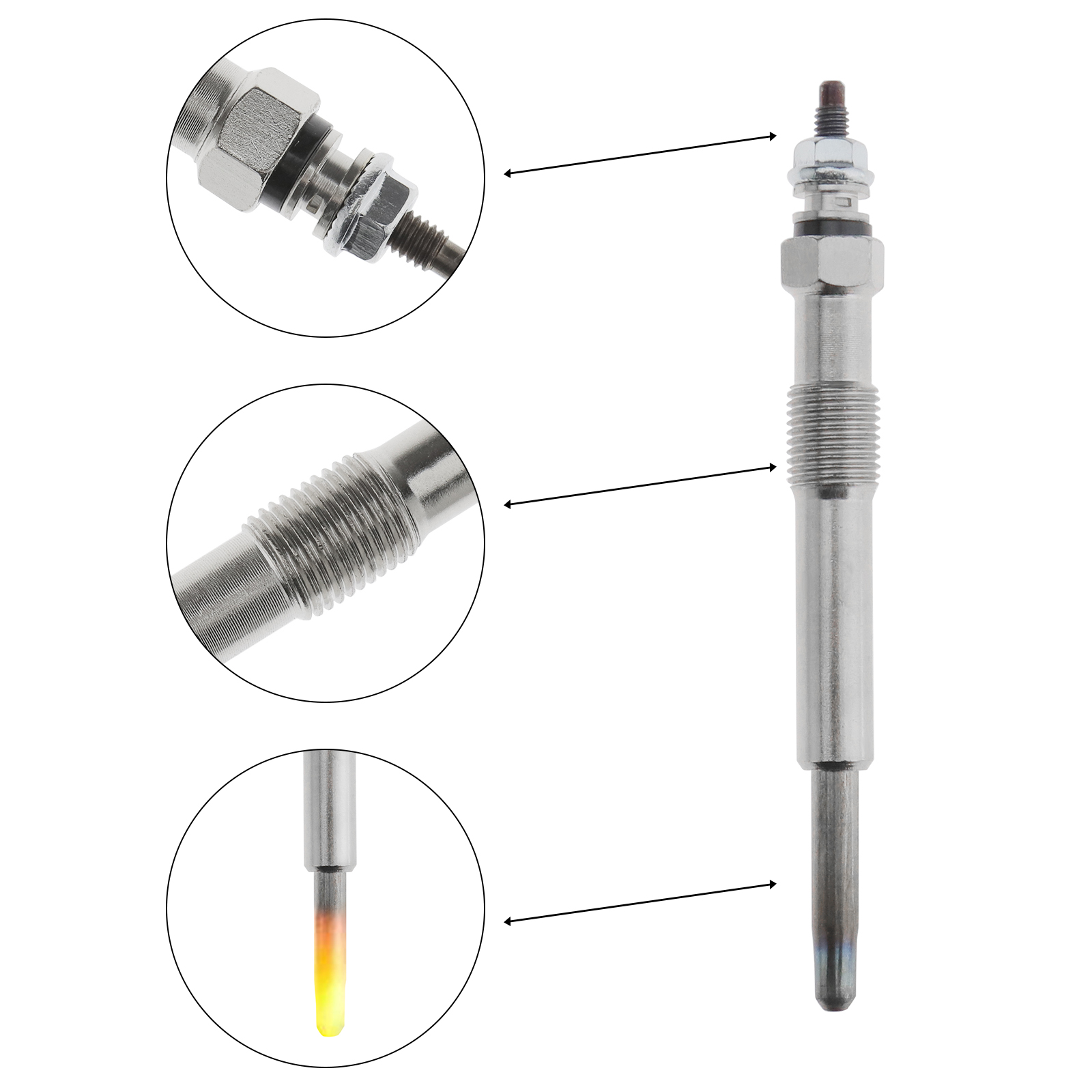 Set of 4 1.8 D TDCI Models Vehicle Diesel Engine Heater Glow Plugs For