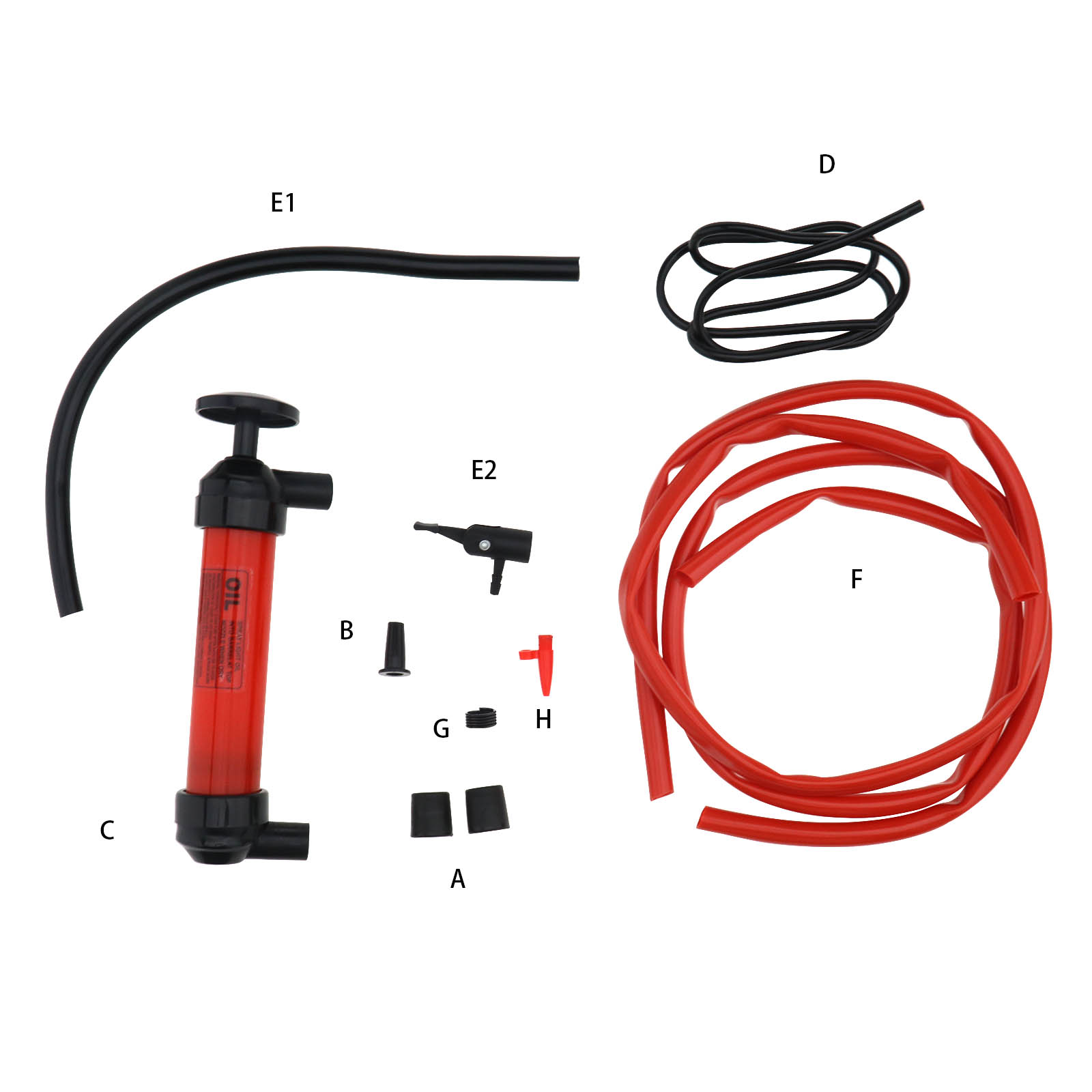 Fuel Transfer Syphon Pump Car Vehicle Petrol Diesel Water Portable Hand