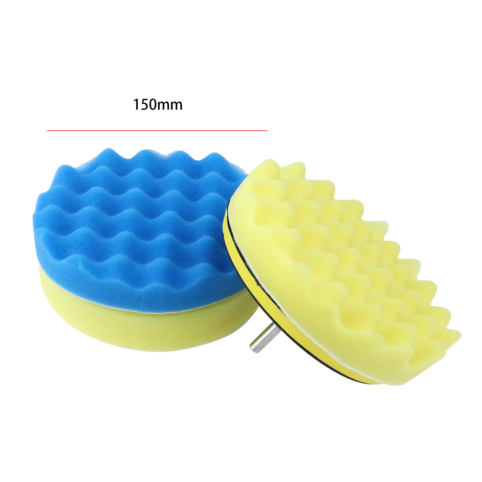 WS Round Buffing Pad Polishing Pads Buffing Waffle Set of 11pcs Car