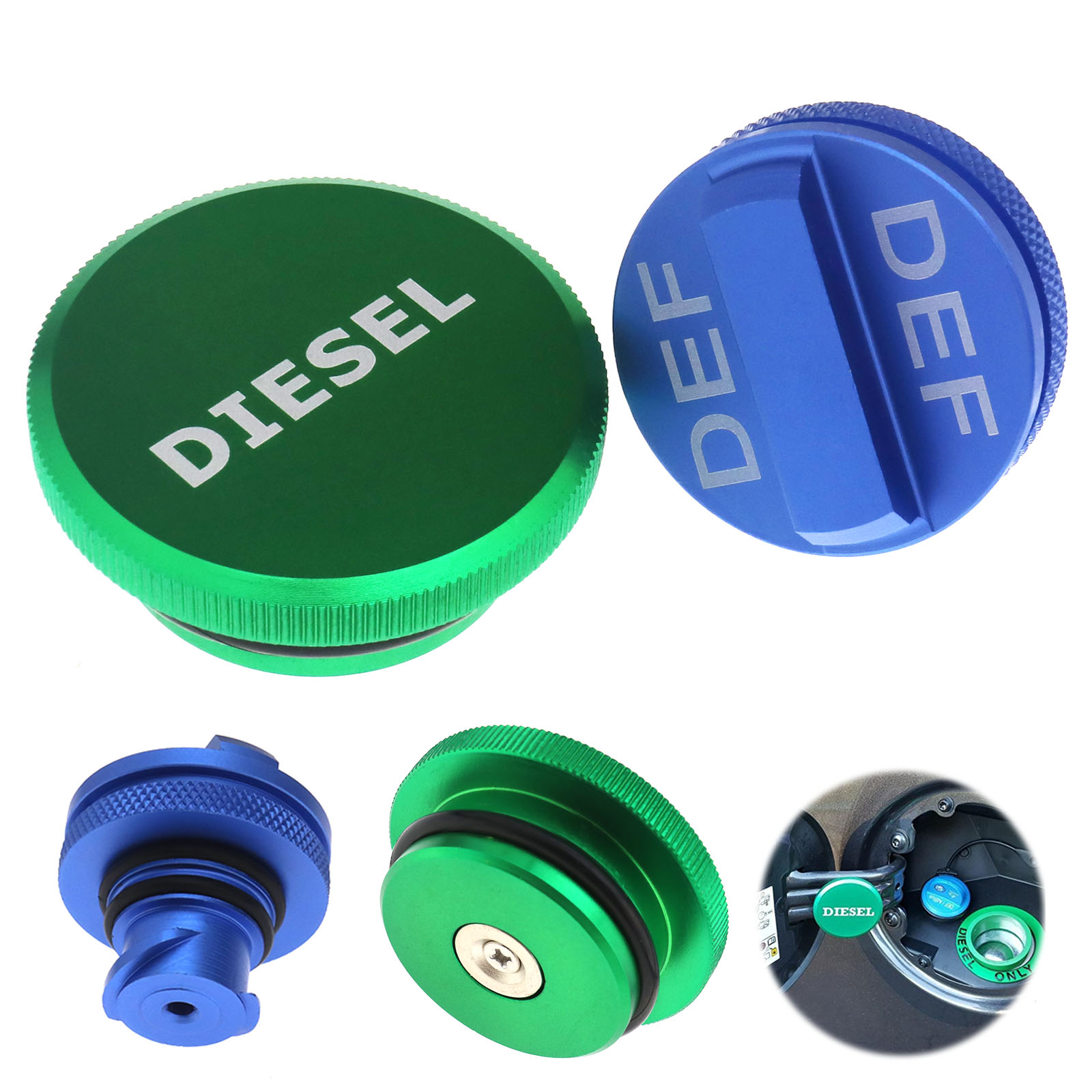 1x Billet Aluminum DEF Cap for 2013-2017 Dodge Ram Cummins and Ecodiesel Truck
