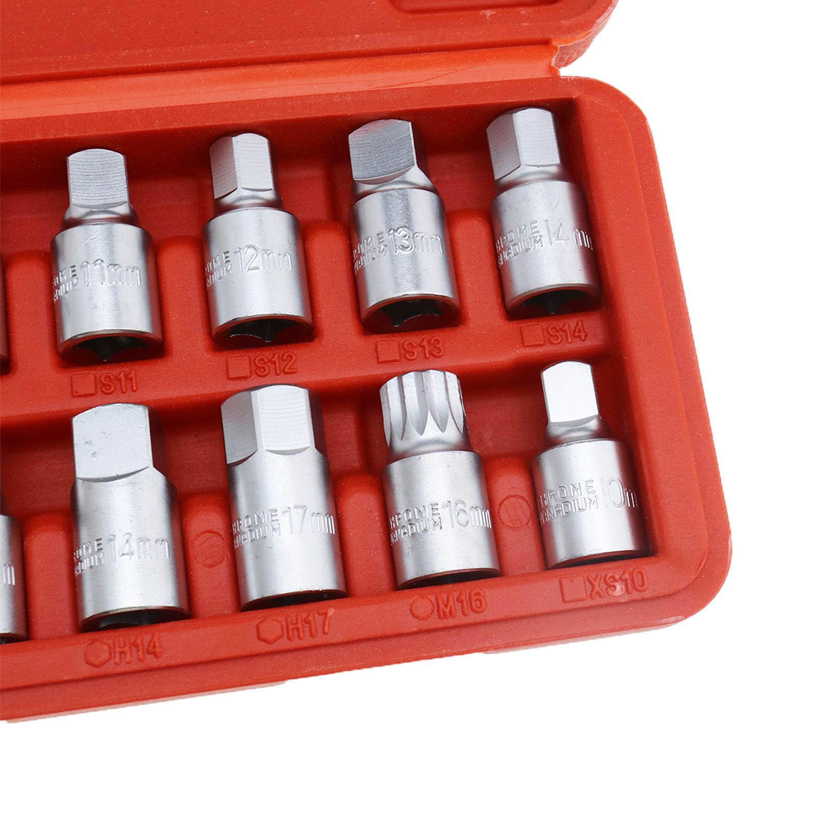 21x Oil Drain Sump Plug Socket Key Tool Kit Gearbox 3/8" Drive Wrench Socket Set eBay