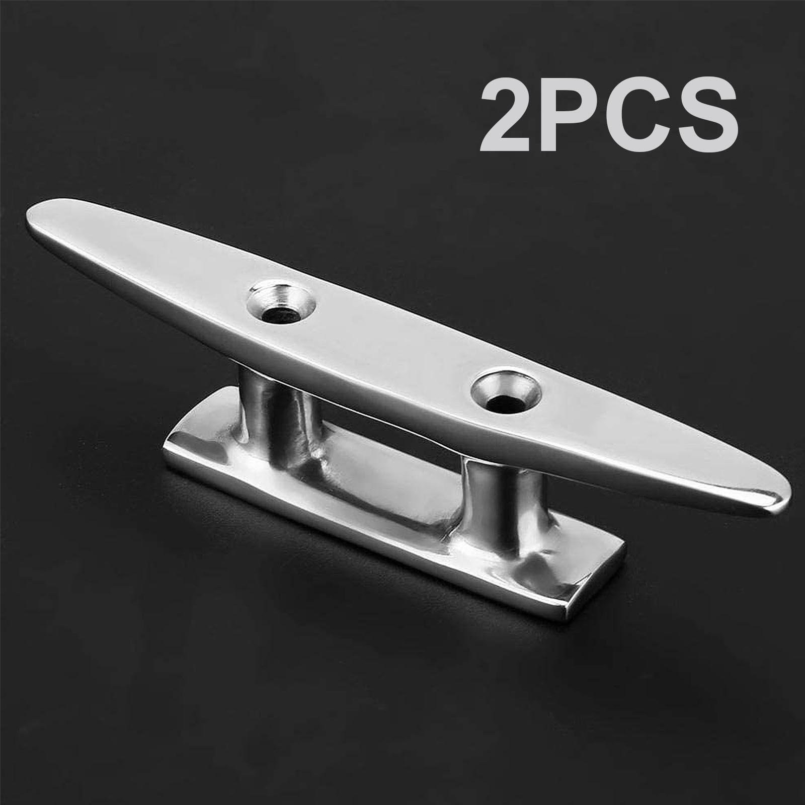 2x 316 Stainless Steel 6 Inch Low Flat Cleats for Marine Boat Deck Rope eBay