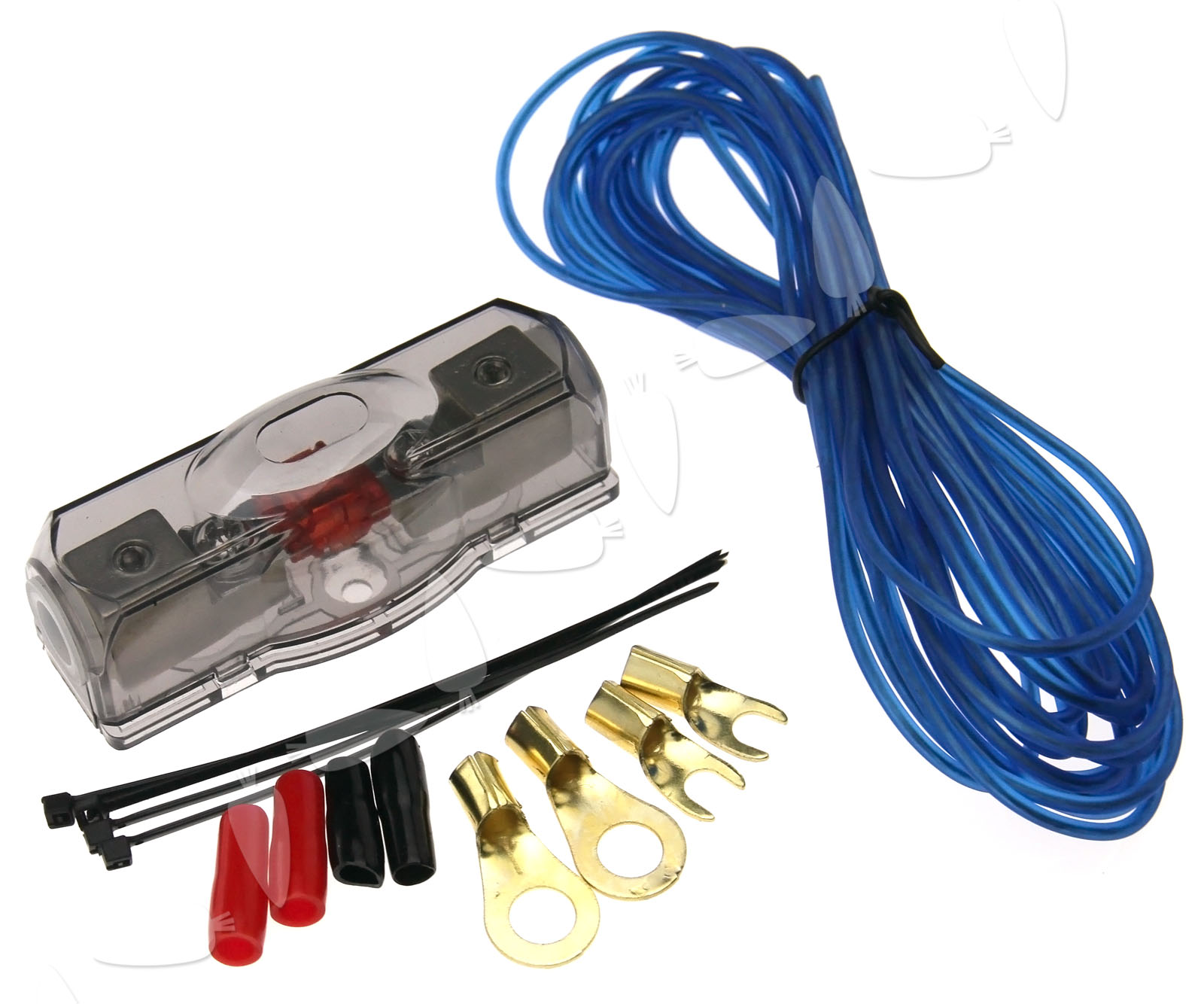 2000W CAR AMPLIFIER RCA AUDIO 4 GAUGE WIRING 100AMP AGU FUSE CABLE Kit