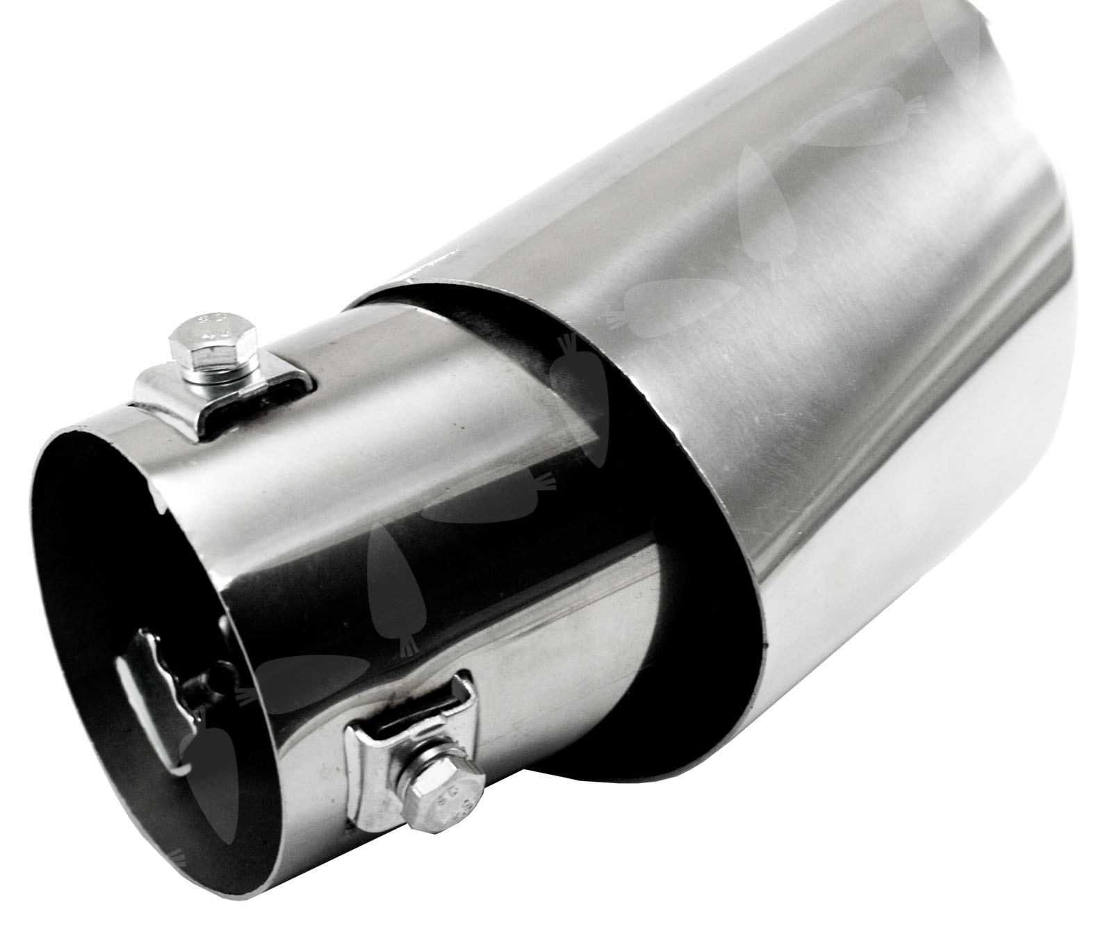 Universal Drop Down Car Exhaust Tail Pipe Silencer Muffler Tip Silver