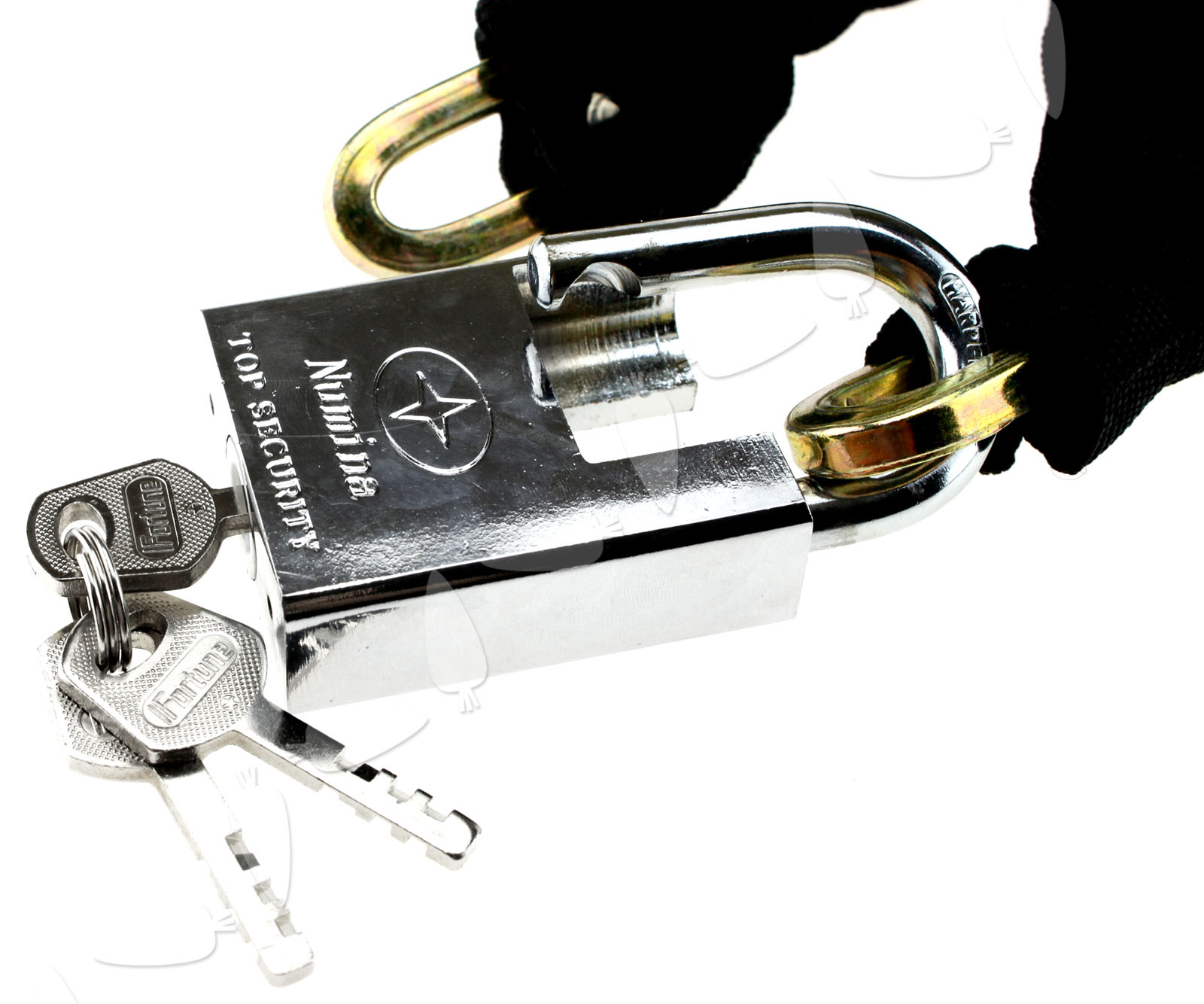 K2 1M Motorcycle Scooter Chain Lock Strong Padlock Steel Motorbike 7