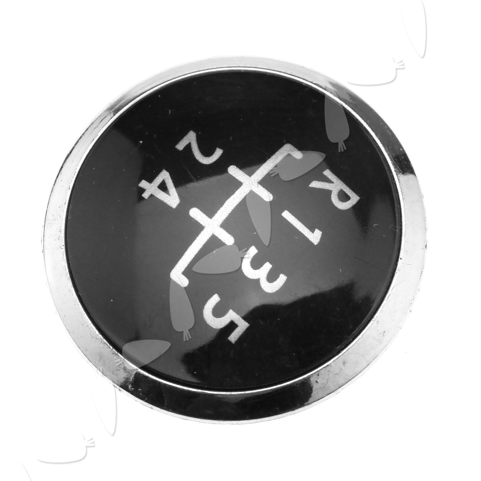 Chrome Gear 5 Speed Round Shift Knob Cap for VW Volkswagen Transporter T5