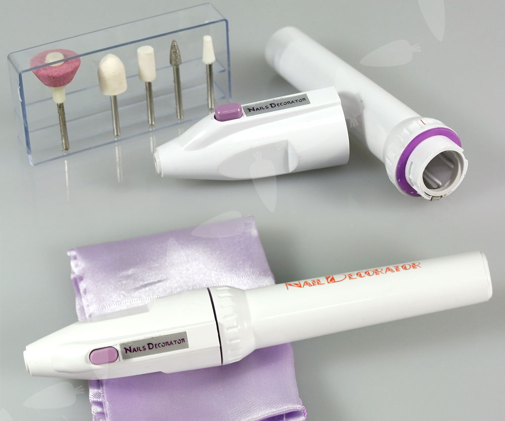 Nail Buffing Tools Emery Head Potent Durable Battery Nail Drill with 5