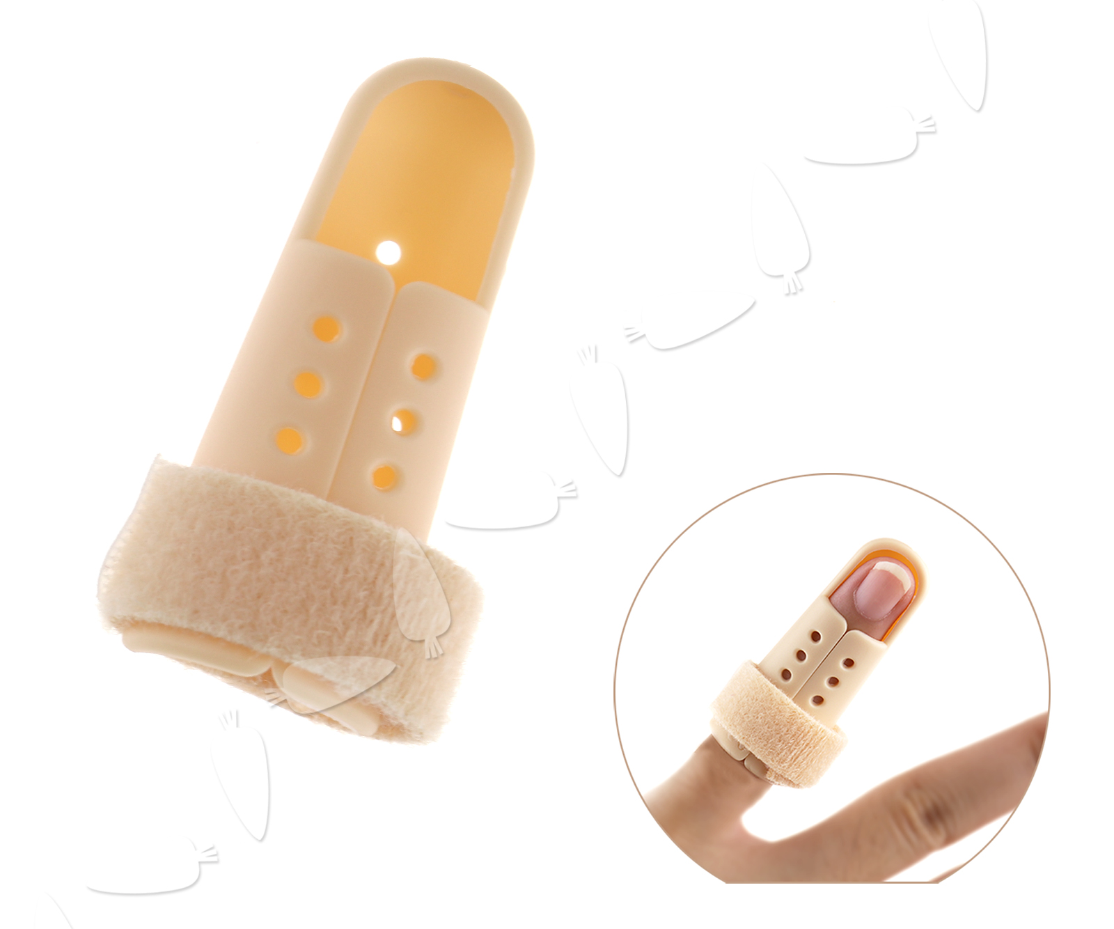 Hard Plastic Mallet Finger DIP JOINT Fracture SUPPORT SPLINT Brace 38