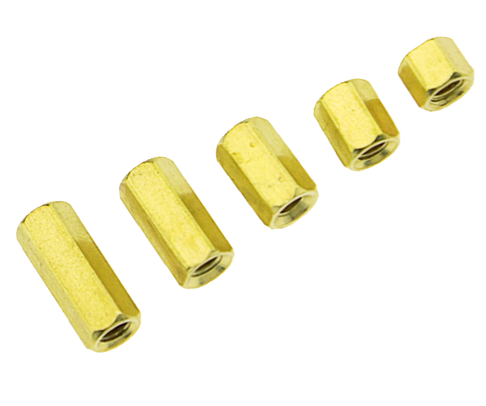300X M3 Brass Gold Standoff Circuit Nut Spacer Hex 3mm Nut Screw