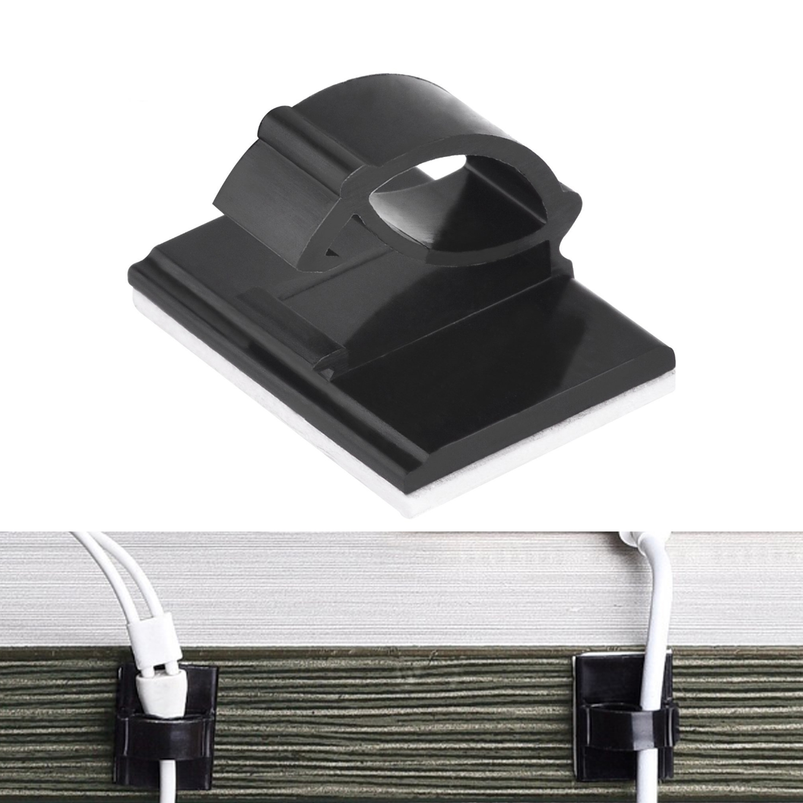 50 Stück Selbstklebende Kabelhalter - Klettverschluss Für Perfektes Kabelmanagement