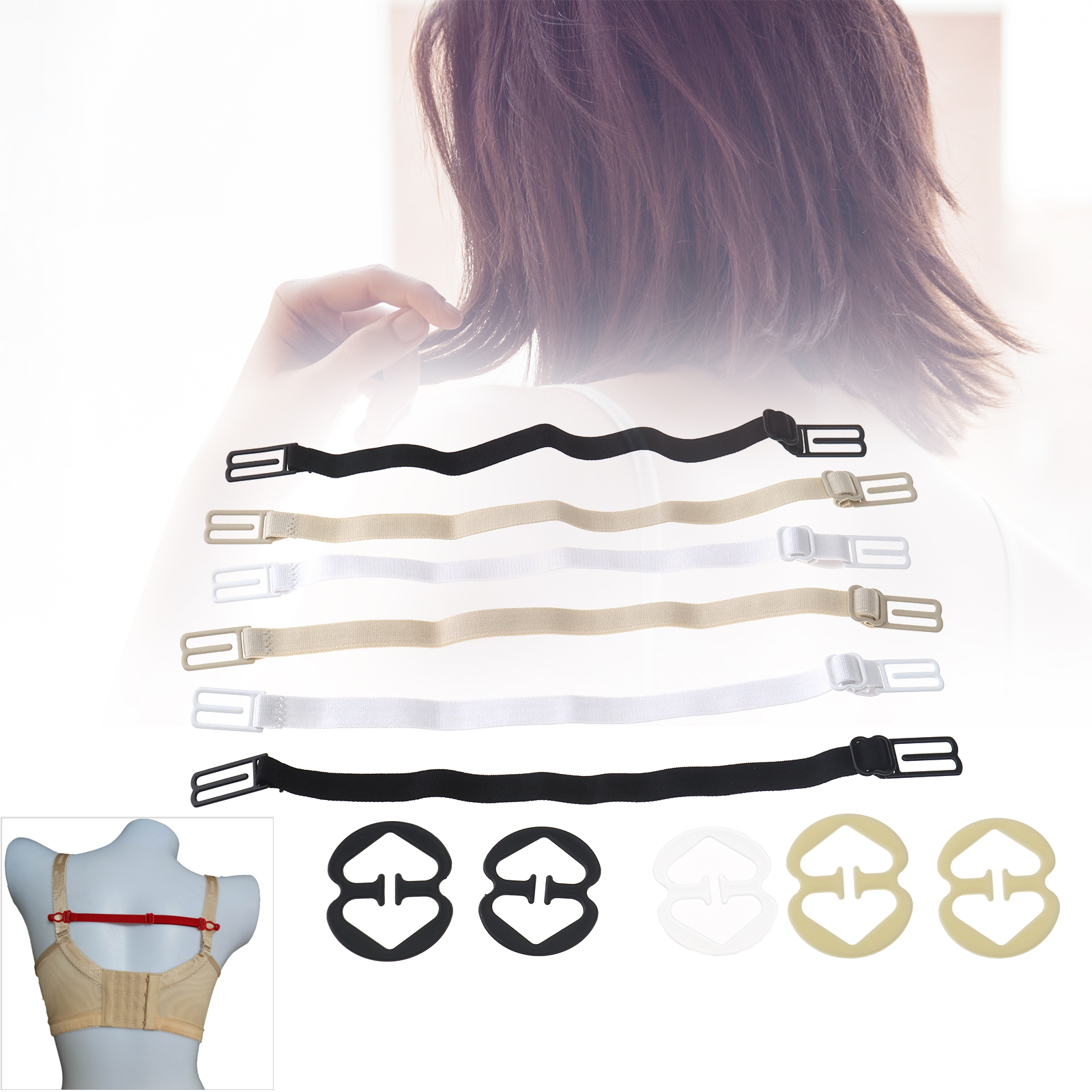 Nonslip Elastic Women Adjustable Band Bra Strap Holder Strap Racer Back Clip 786862900817 eBay
