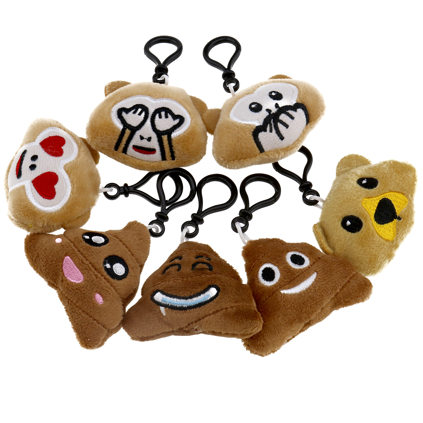 emoji plush keychain
