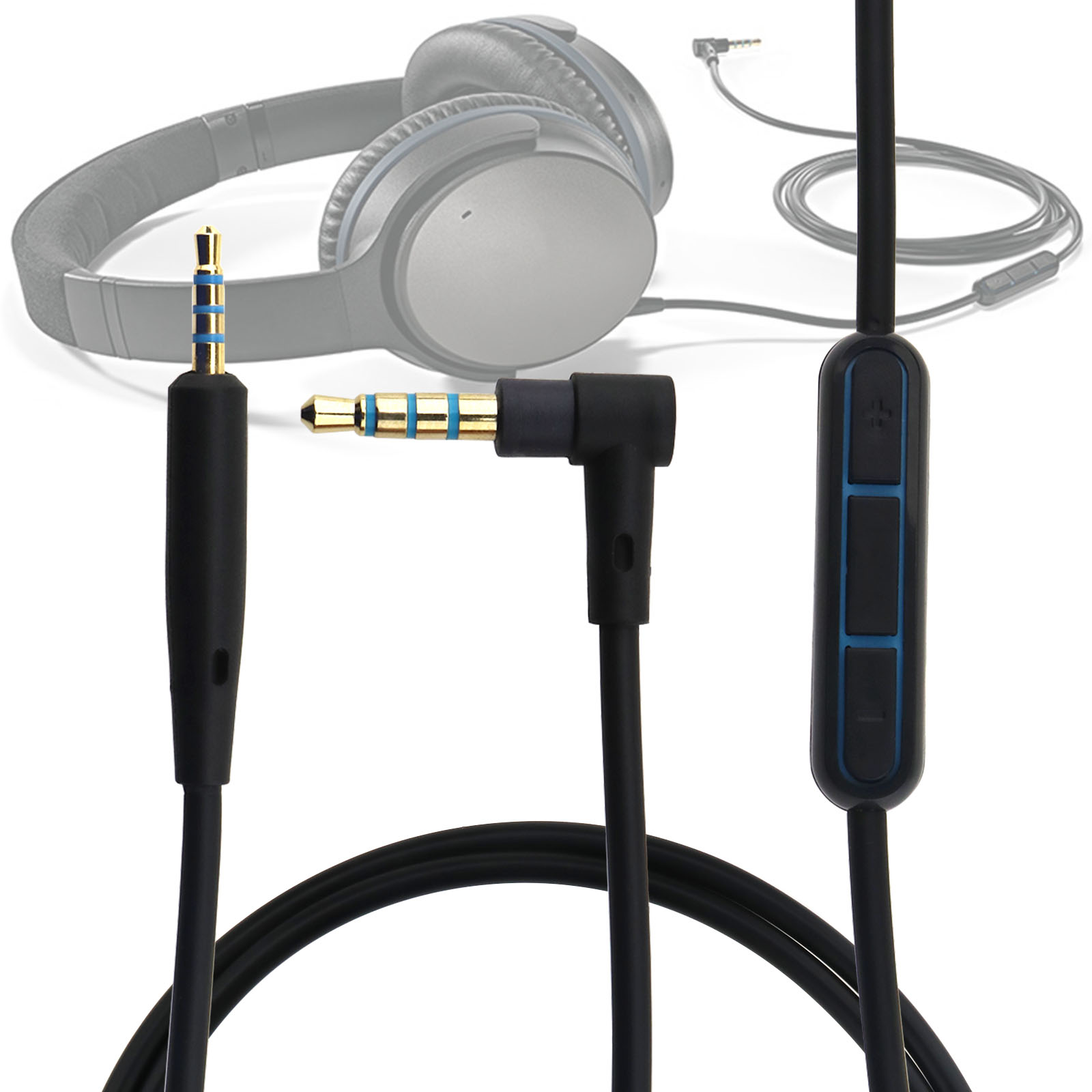 Replacement Audio Cable Cord for QC25 Quiet Comfort 25 Headphone*Mic