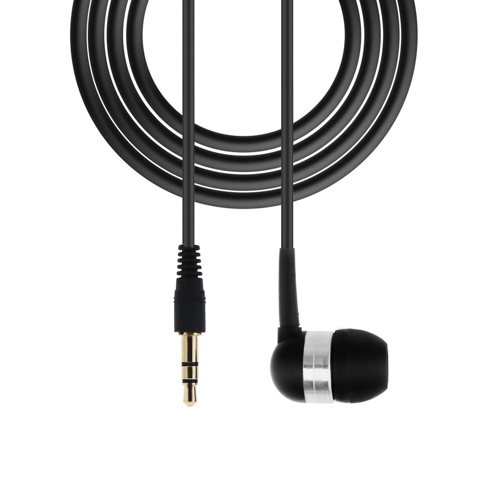 3.5mm Single Side Earphone Inear Mono Earbuds Wired Headphones Black 1