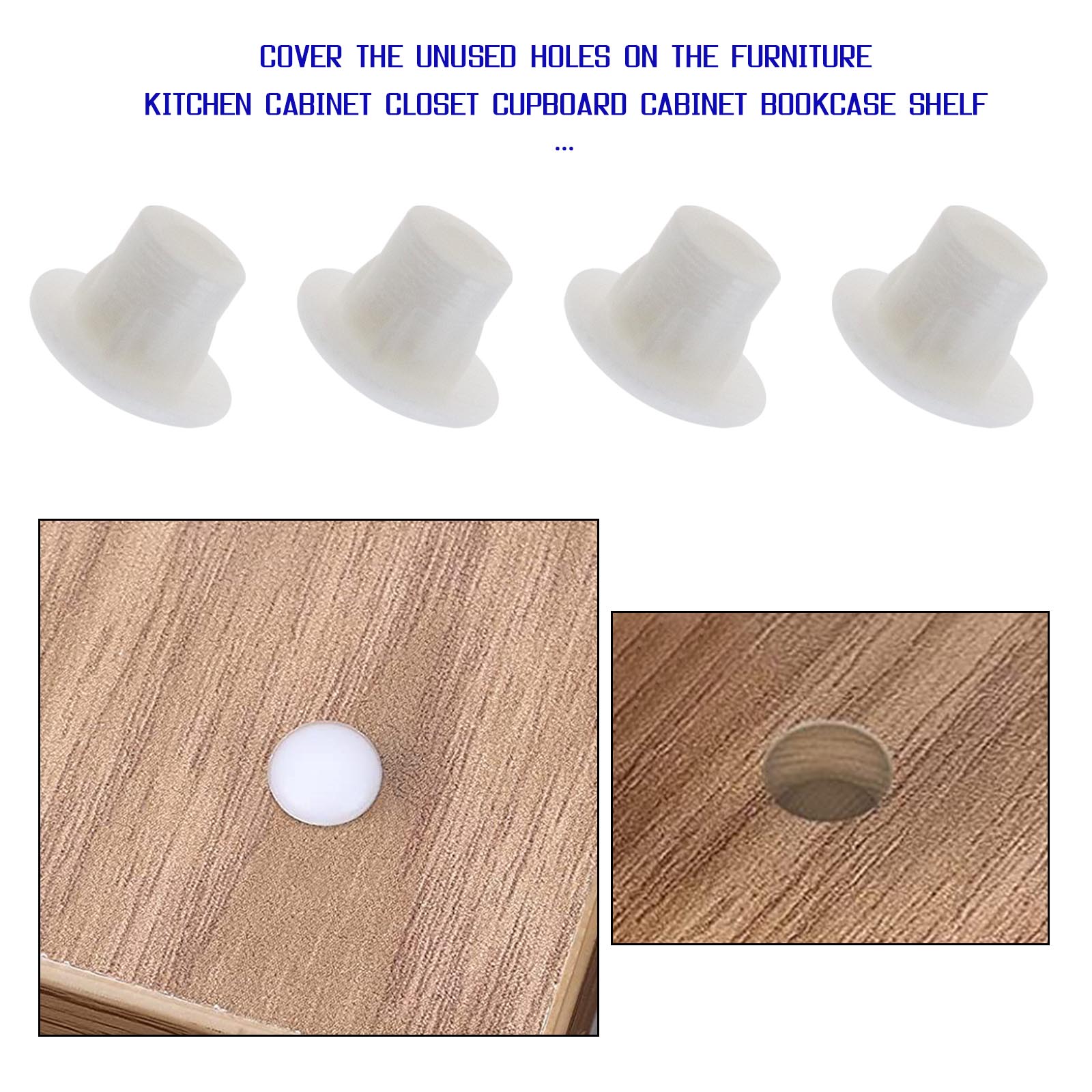 250 x 5mm Hole Drilling Decor Cover Cap Plugs Insert Wardrobes
