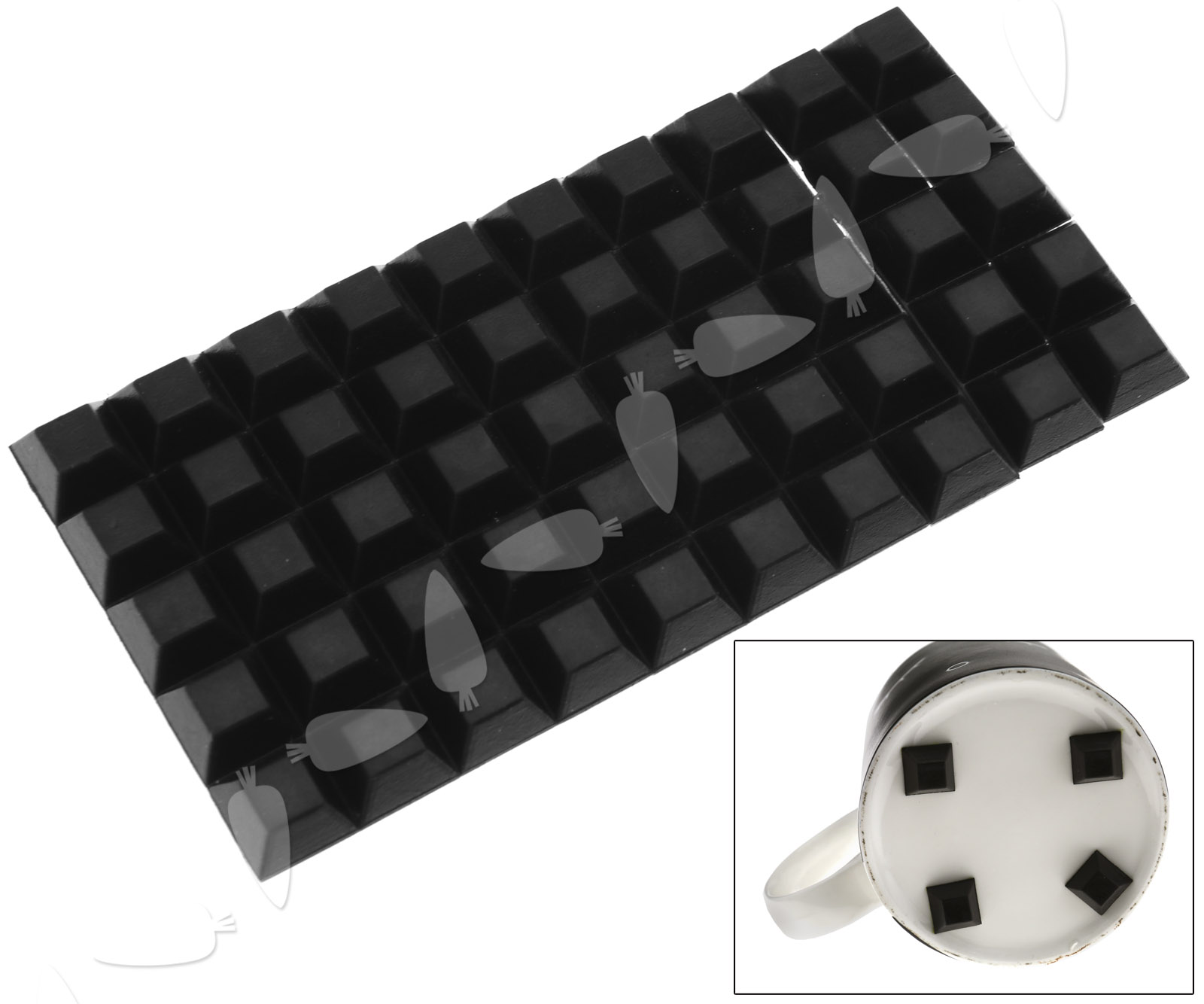 50pcs Self Adhesive Rubber Feet Bumper Door Furniture Buffer Pad Non