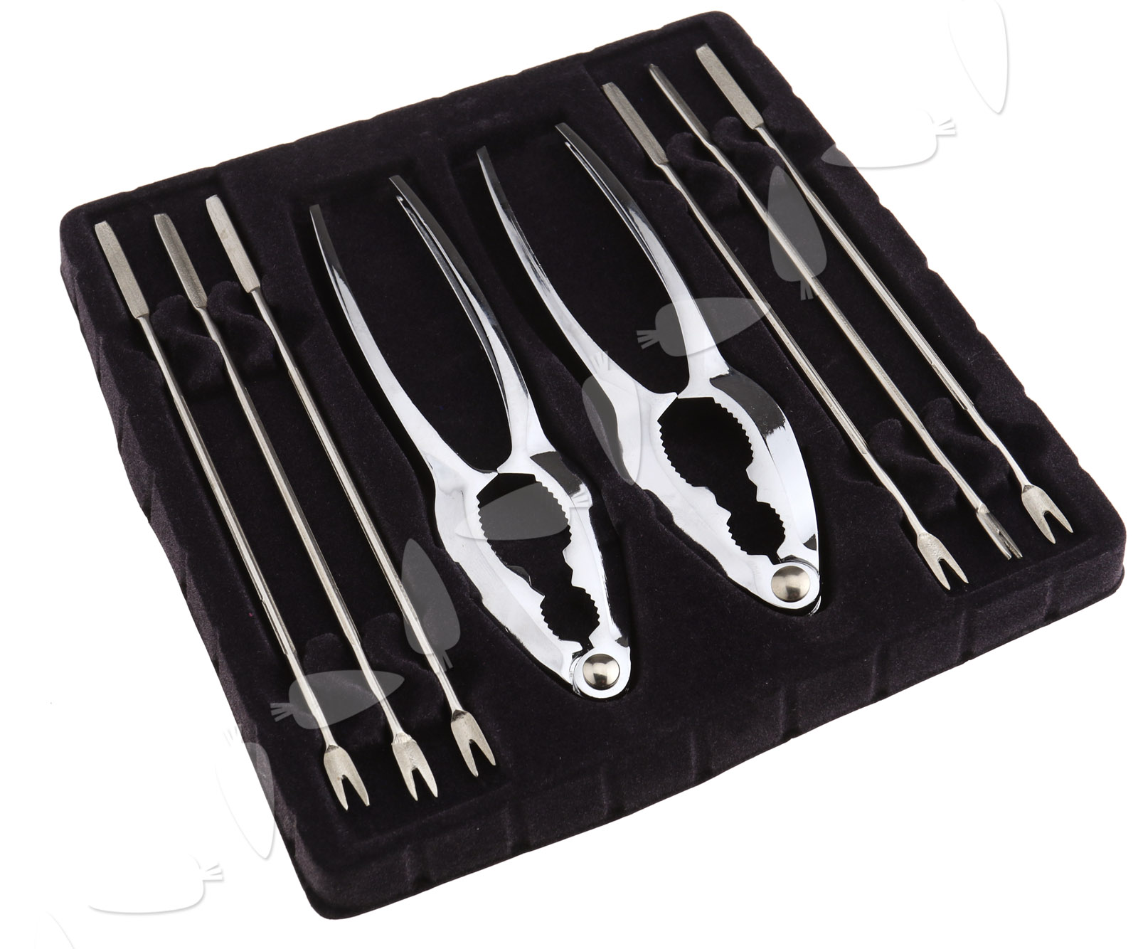 8Pcs Stainless Steel Seafood Crab Lobster Nutcracker Forks Pliers Tool