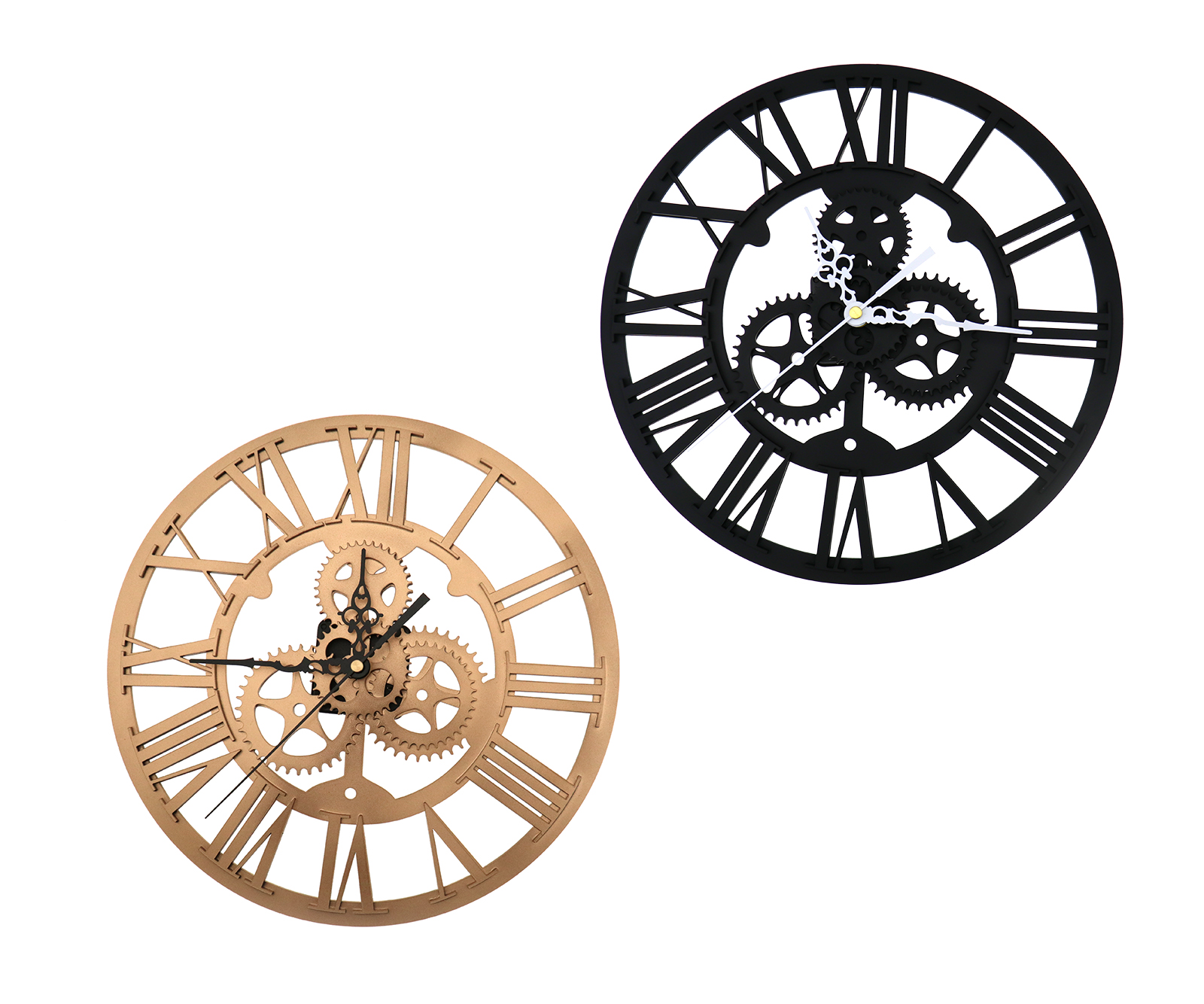 Details About Black Gold Diy 3d Gear Number Steampunk Wall Clock Sticker Home Office Decor