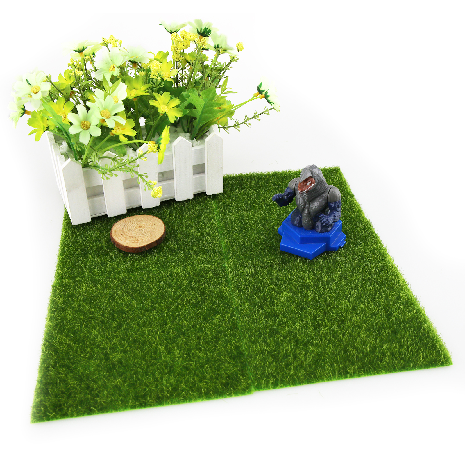 4pcs Artificial Garden Grass Lawn Moss Miniature Craft DIY Fairy