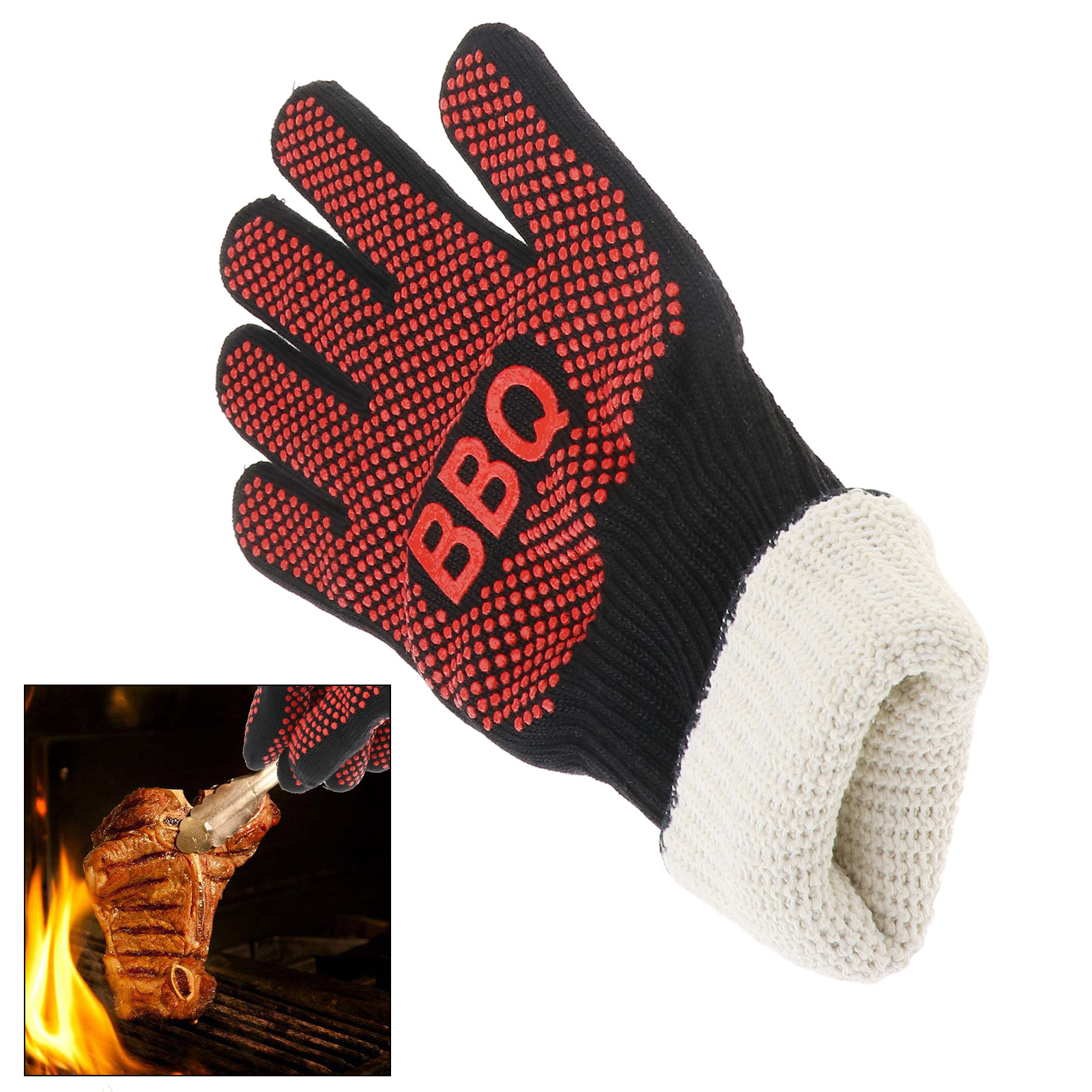 Gloves Heat Resistant Silicone Gloves Kitchen BBQ Oven Cooking Mitts