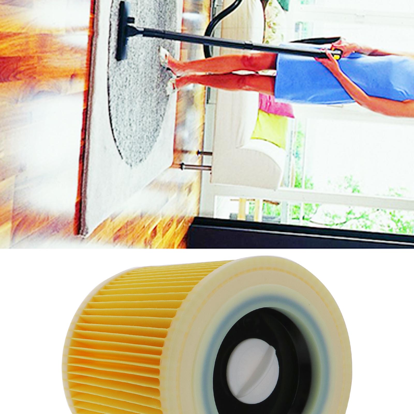 2x Cartridge Filter For Karcher WD3.500 MV2 NT27/1 Wet & Dry Vacuum