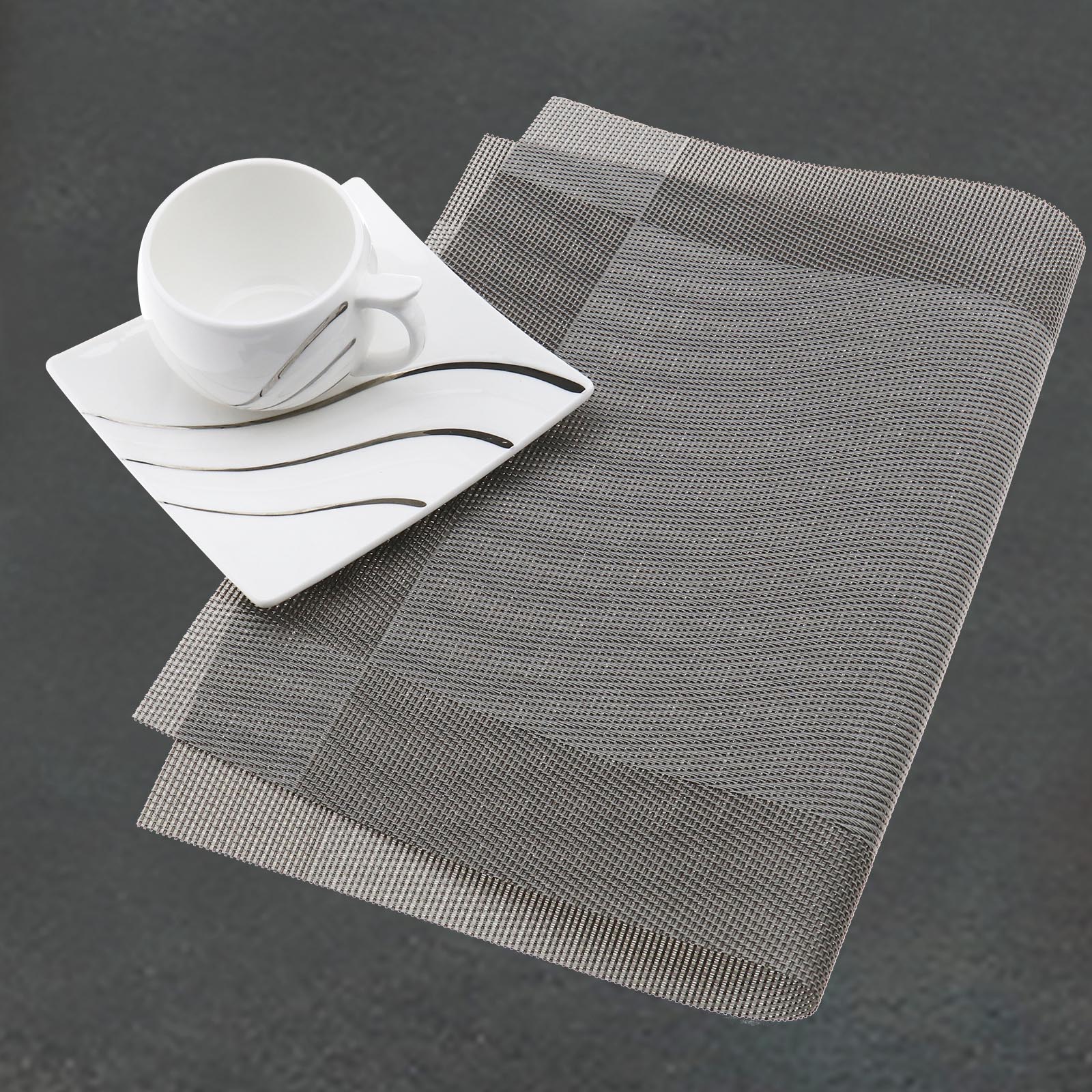 6pcs Table Mats HeatResistant PVC NonSlip for Home Kitchen Placemat