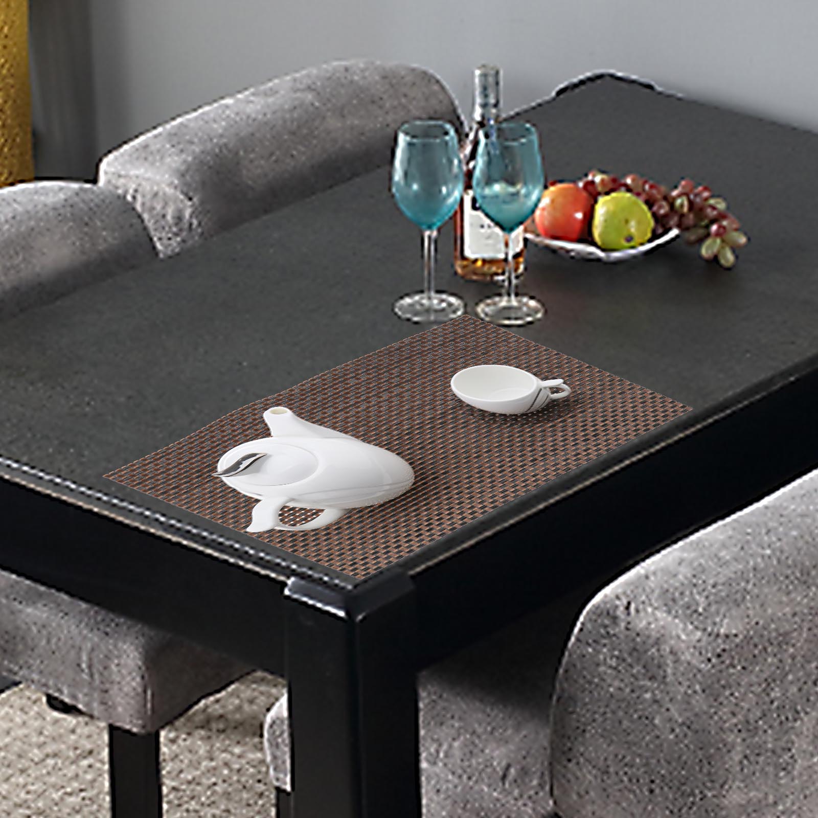 12pcs Table Mats PVC Washable Antislip for Home Kitchen Dining