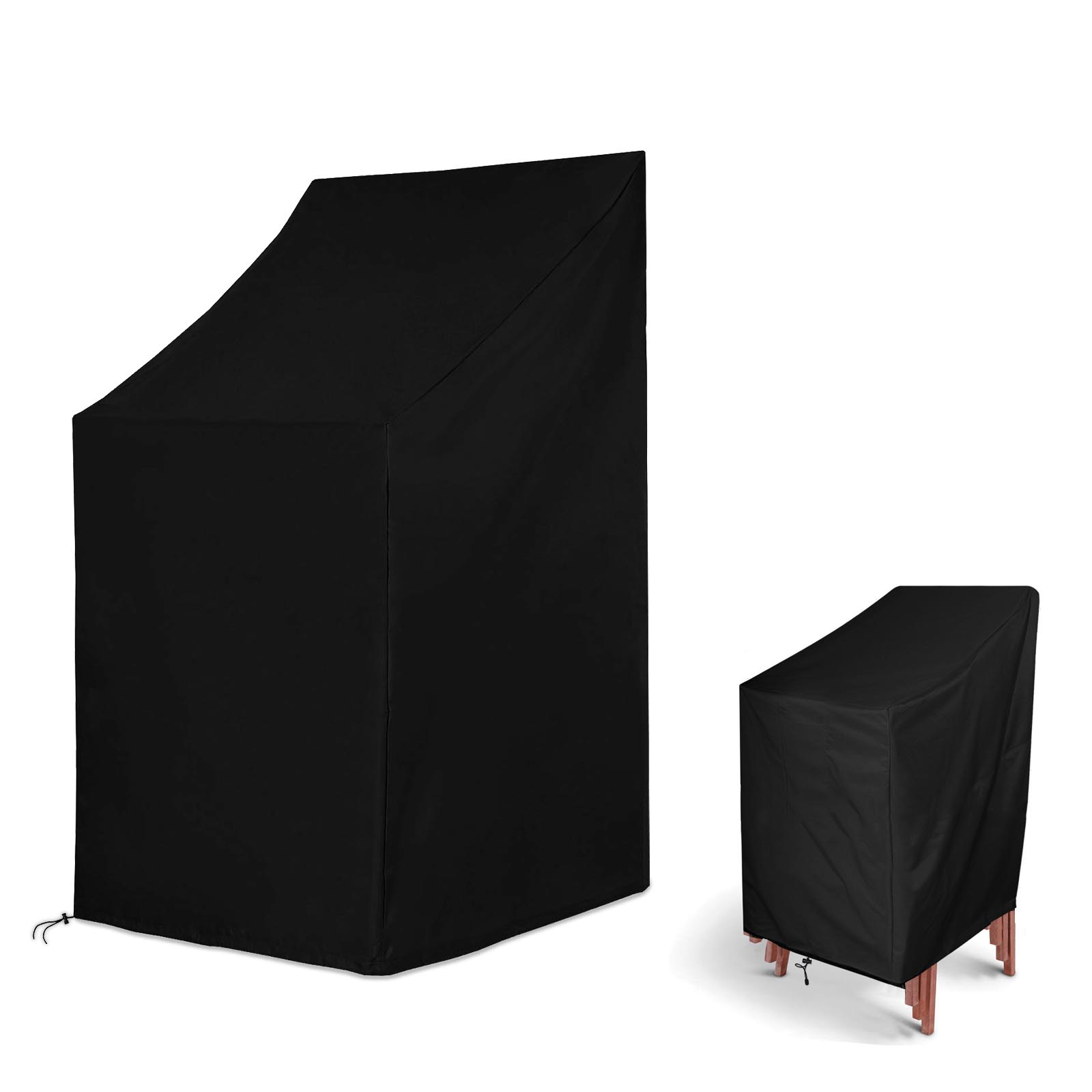 Furniture Chair Cover Black Protection Chaise Waterproof Stacking
