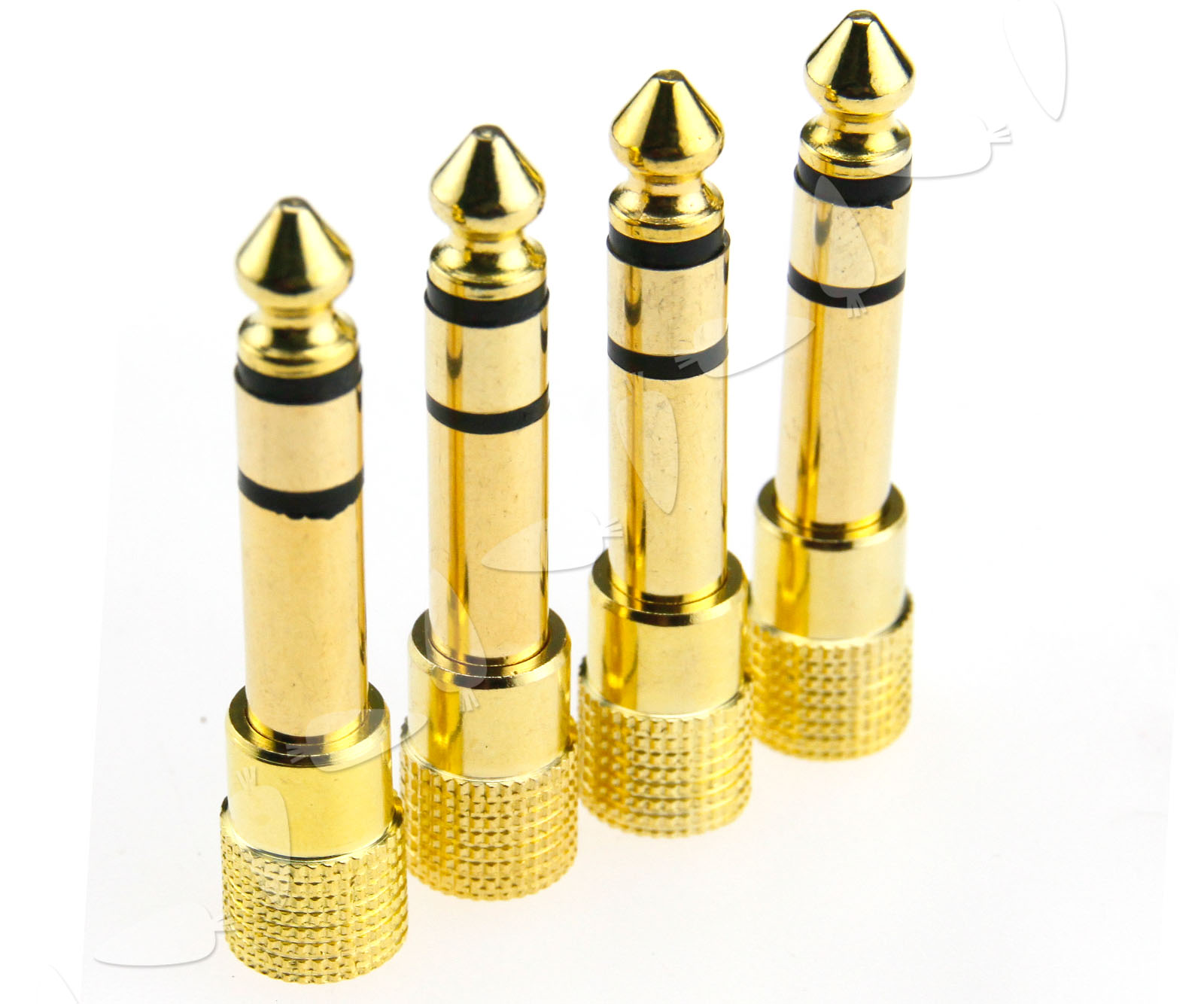 4X SMALL to BIG Headphone Mono Adapter Converter Plug 3.5mm to 6.35mm Jack Audio 735548279907 eBay