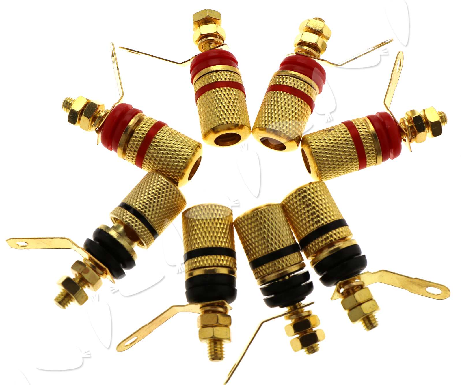 8 x 4mm 307 Gold Plated Terminal Binding Post Banana Plug Socket Connector eBay