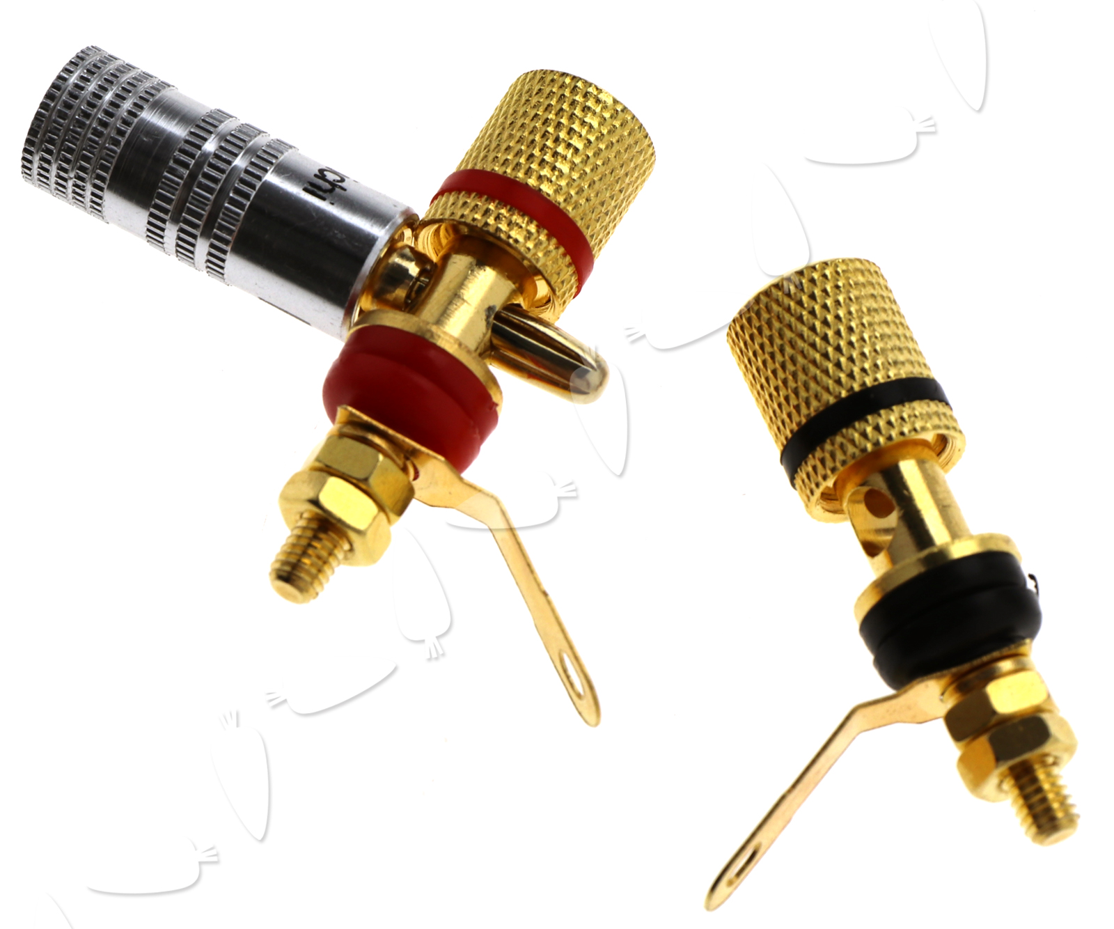 8 x Speaker Spade Terminal Binding Post Metal Banana Plug Socket