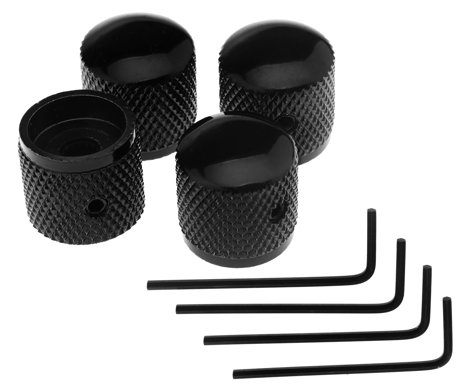 4Pcs Guitar Bass Tone Volume Control Knob Electric Guitar Knurled Speed
