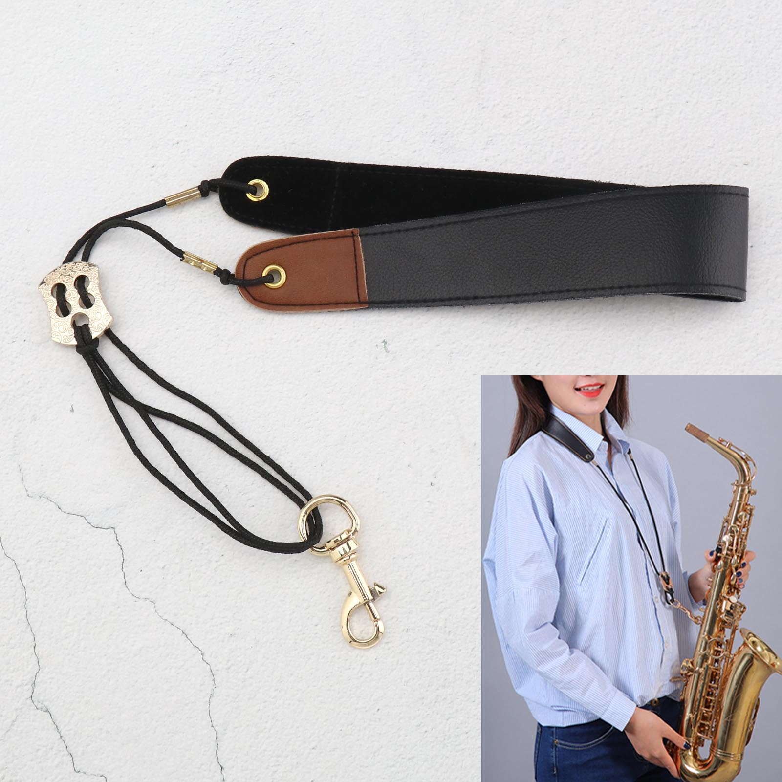 Saxophones Strap With Metal Hook Saxophone Accessories Adjustable Neck Belt Padded for Saxophones Horns Bass Clarinets,Oboes and More