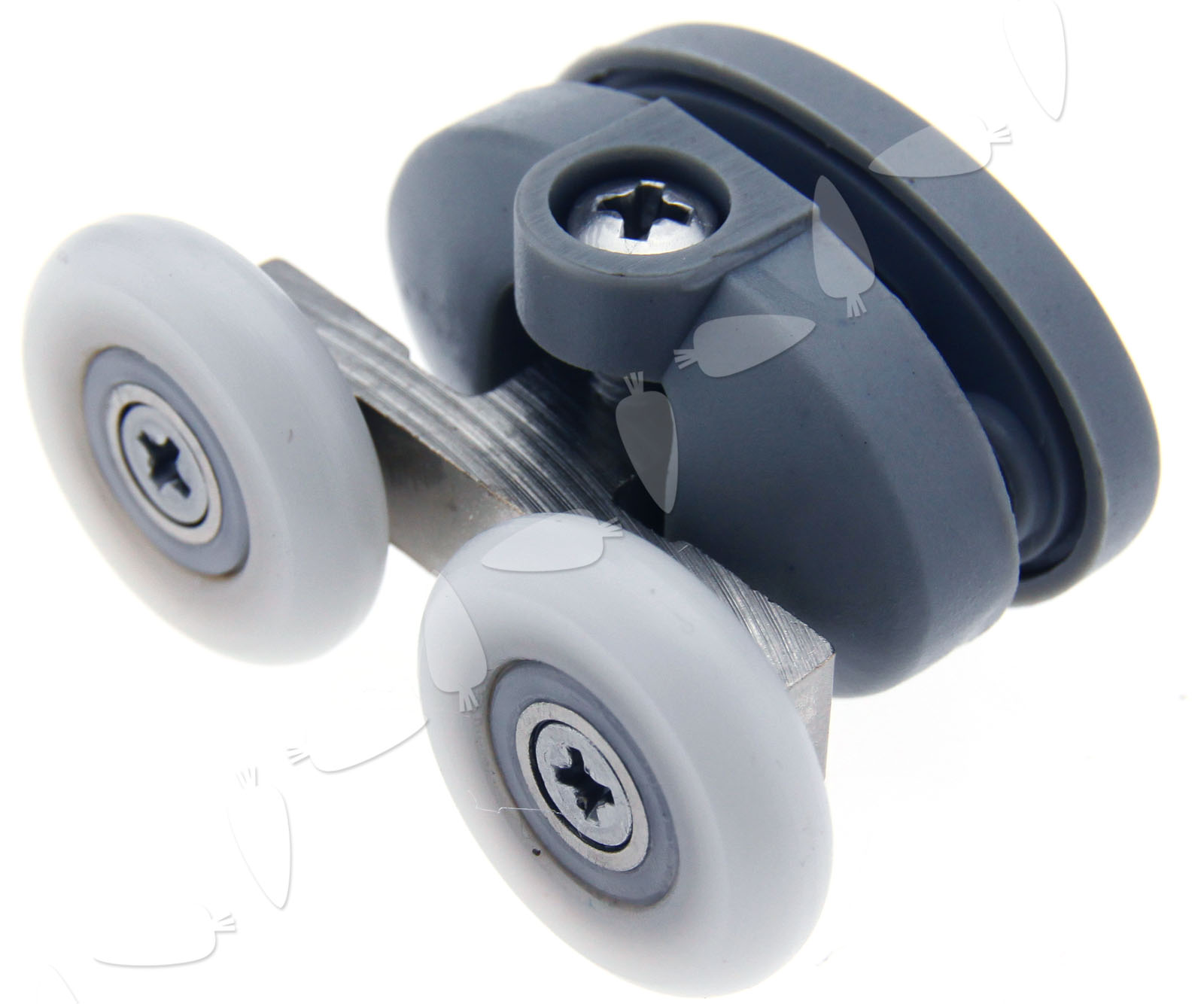 2X Stainless Steel Double Top Dia 23mm Shower Door Rollers Wheels