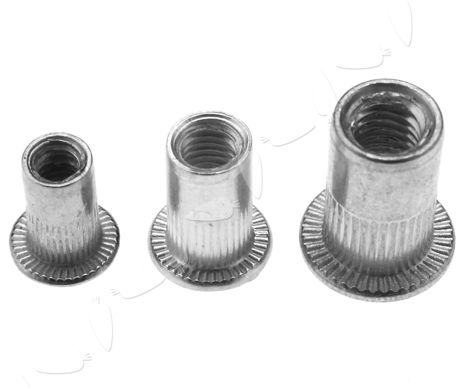 50pcs M4/M5/M6 Flange Nutserts 304 A2 Stainless Rivet Nut Rivnut