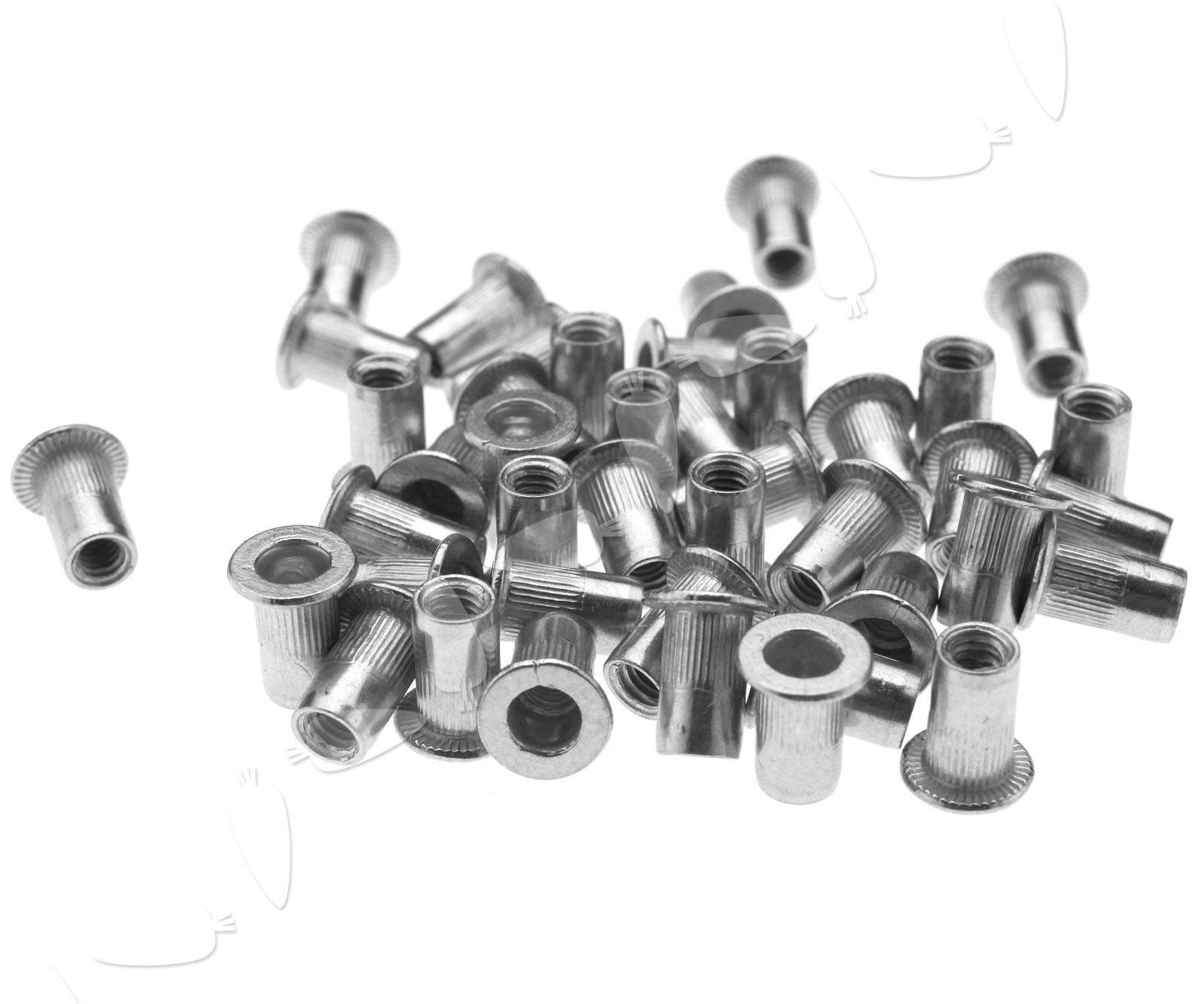 50pcs M4/M5/M6 Flange Nutserts 304 A2 Stainless Rivet Nut Rivnut