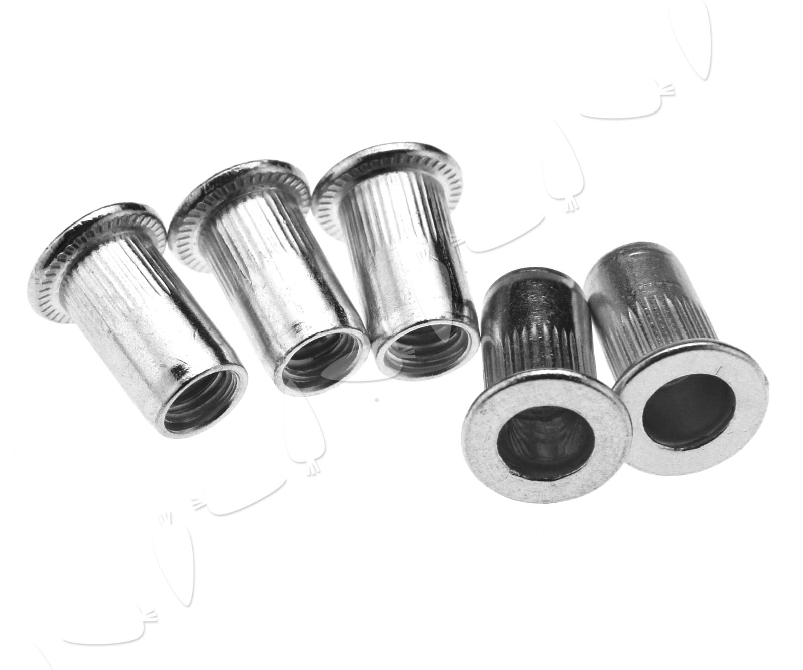 50pcs M4/M5/M6 Flange Nutserts 304 A2 Stainless Rivet Nut Rivnut